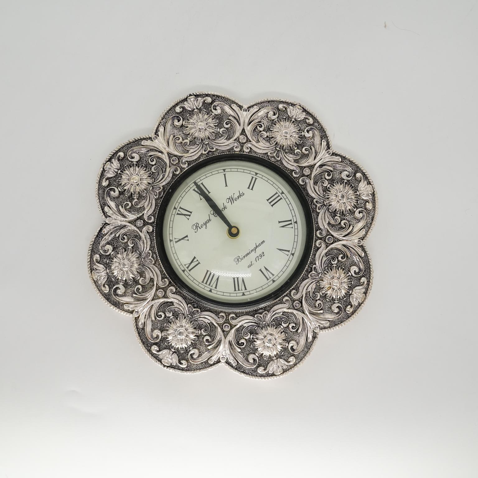Ved Jewellers - Silver Ornate Clock