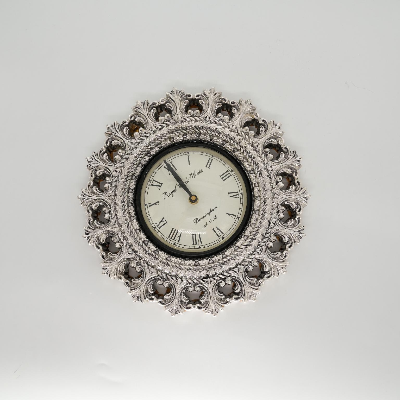 Ved Jewellers - Silver Ornate Clock