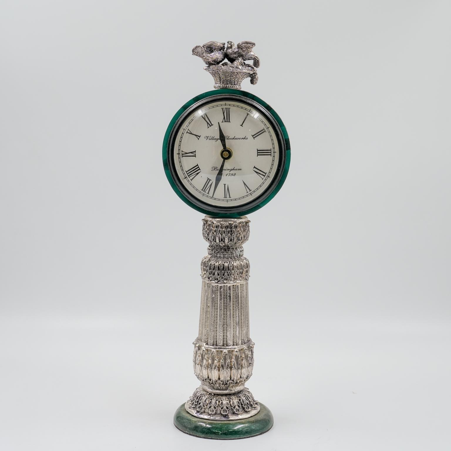 Ved Jewellers - Silver Bird Clock