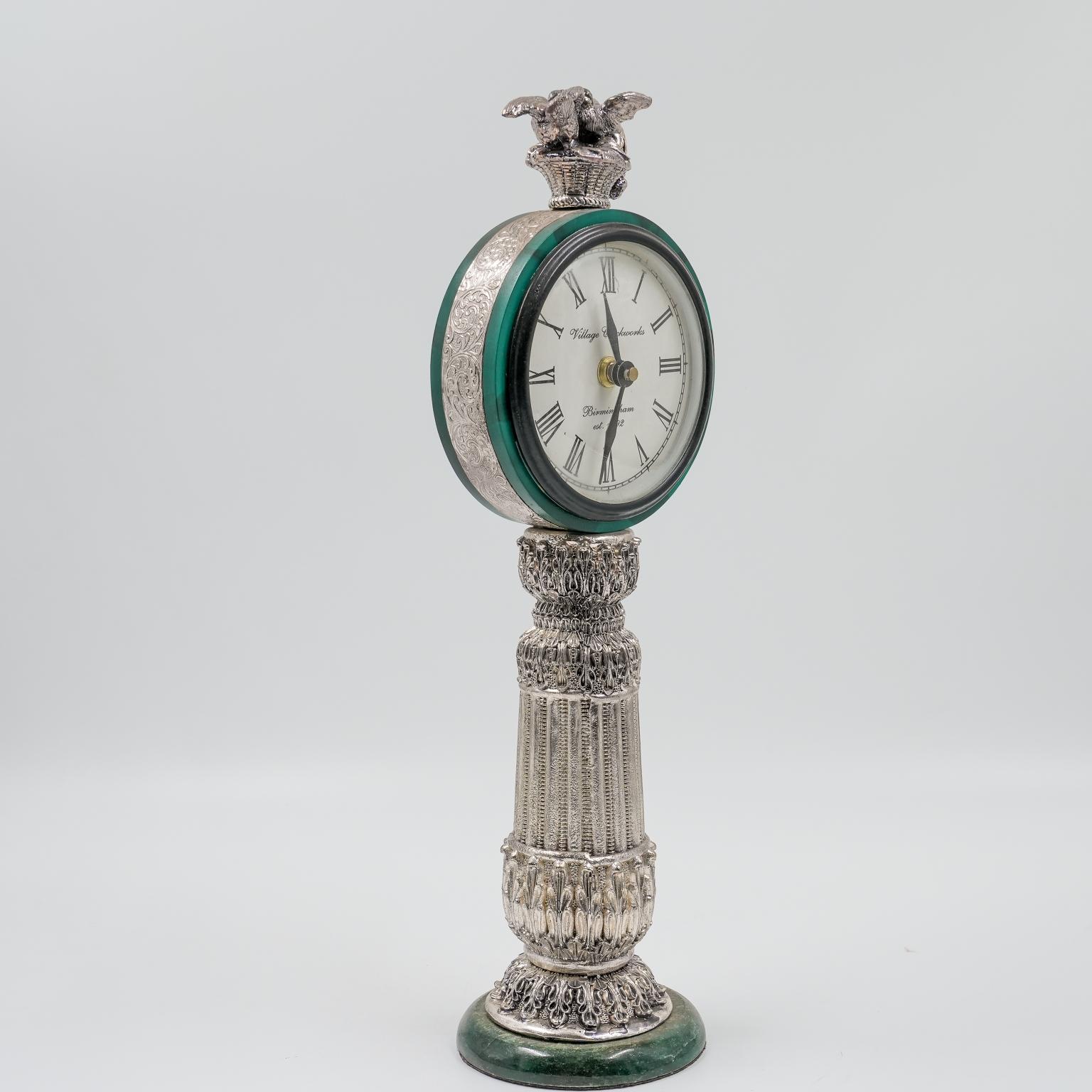 Ved Jewellers - Silver Bird Clock