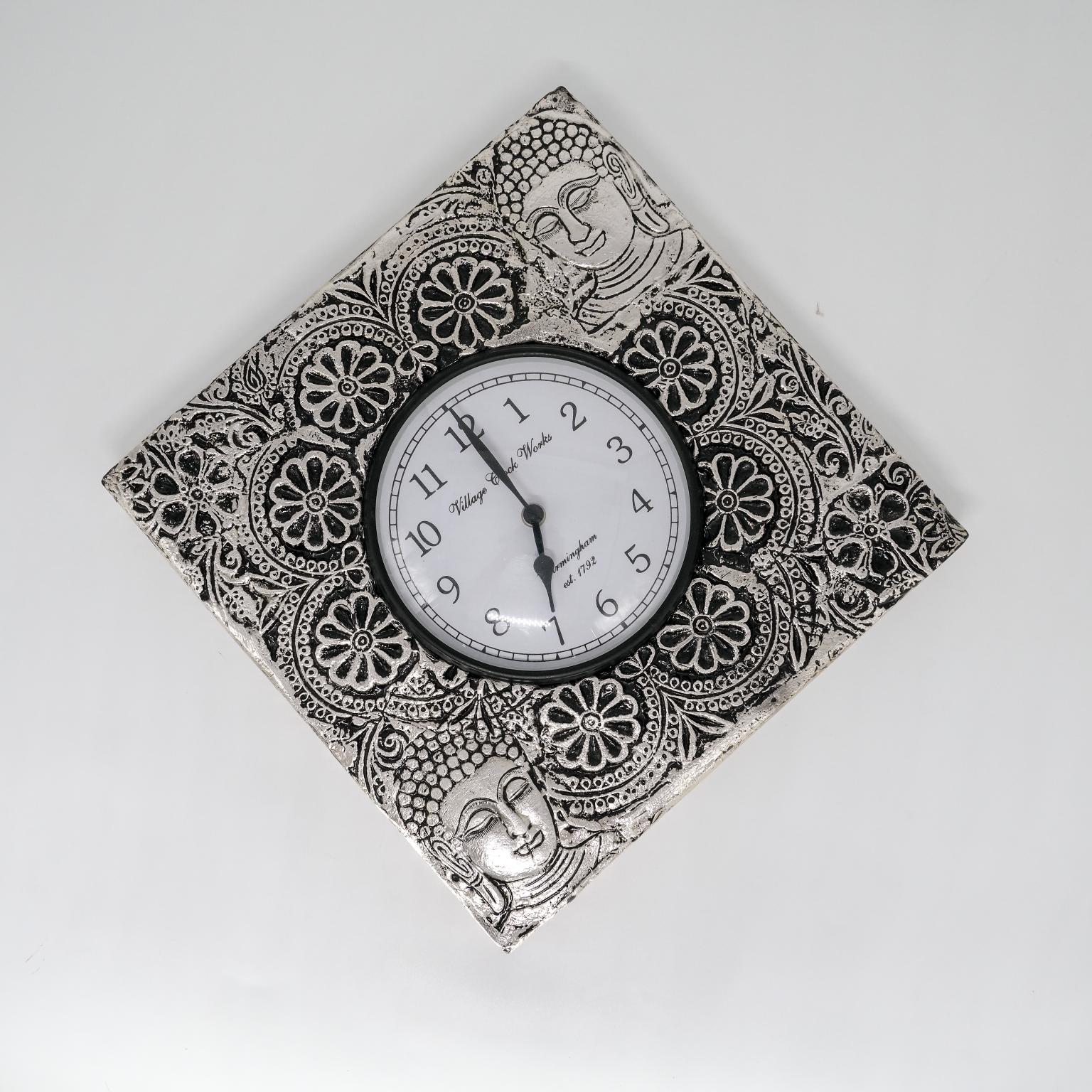 Ved Jewellers - Silver Buddha Clock