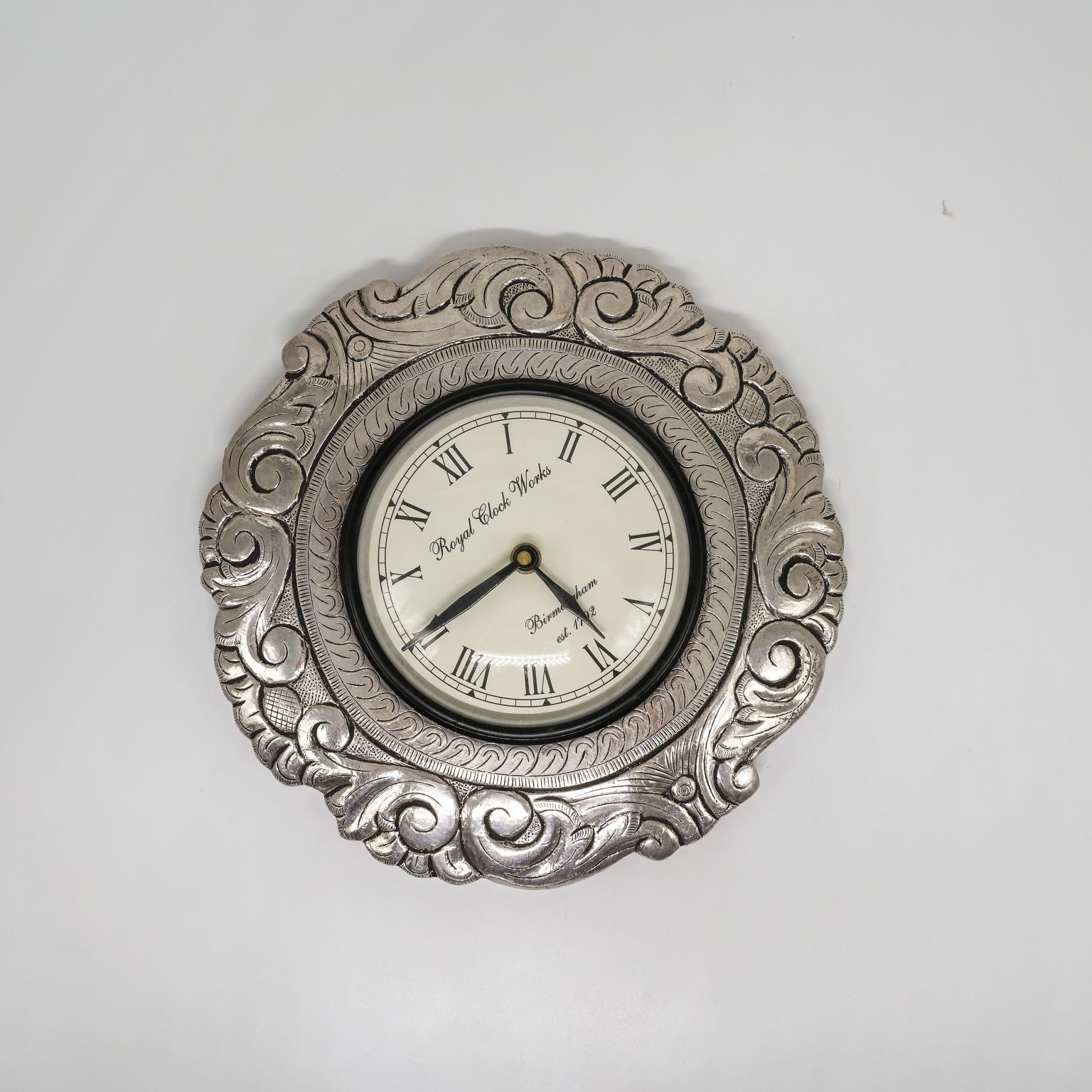 Ved Jewellers - Silver Ornate Clock