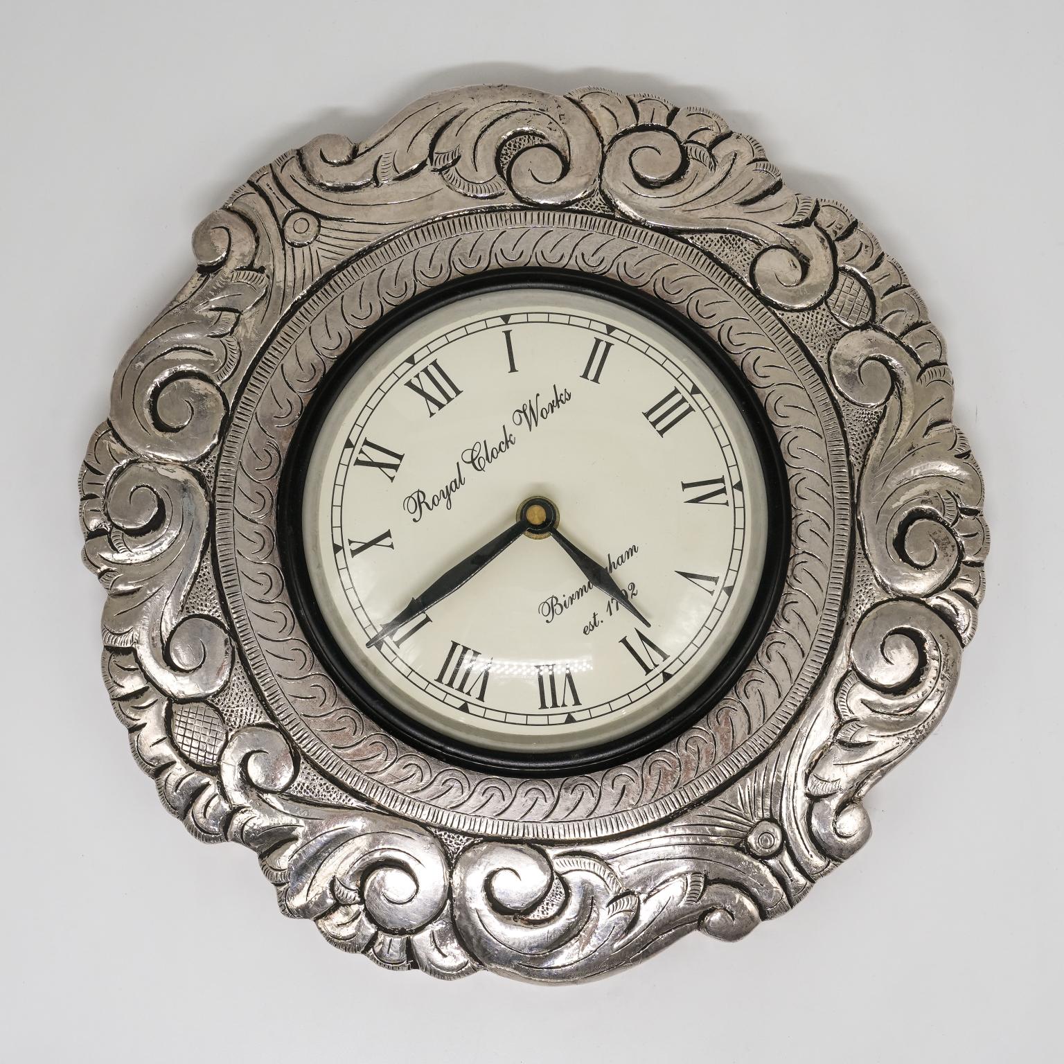 Ved Jewellers - Silver Ornate Clock