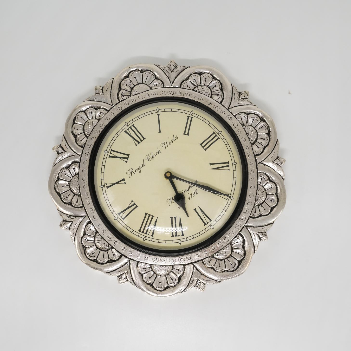 Ved Jewellers - Silver Ornate Clock