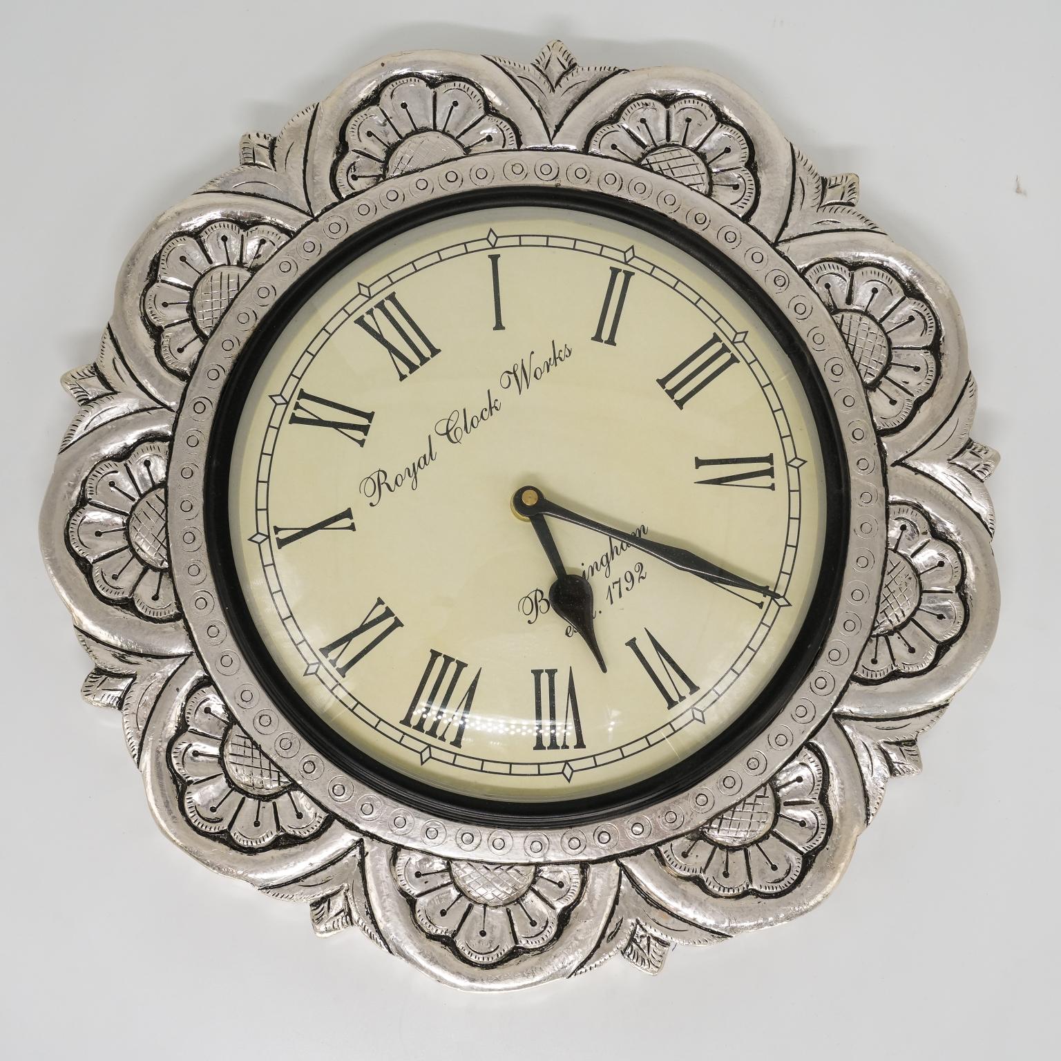Ved Jewellers - Silver Ornate Clock