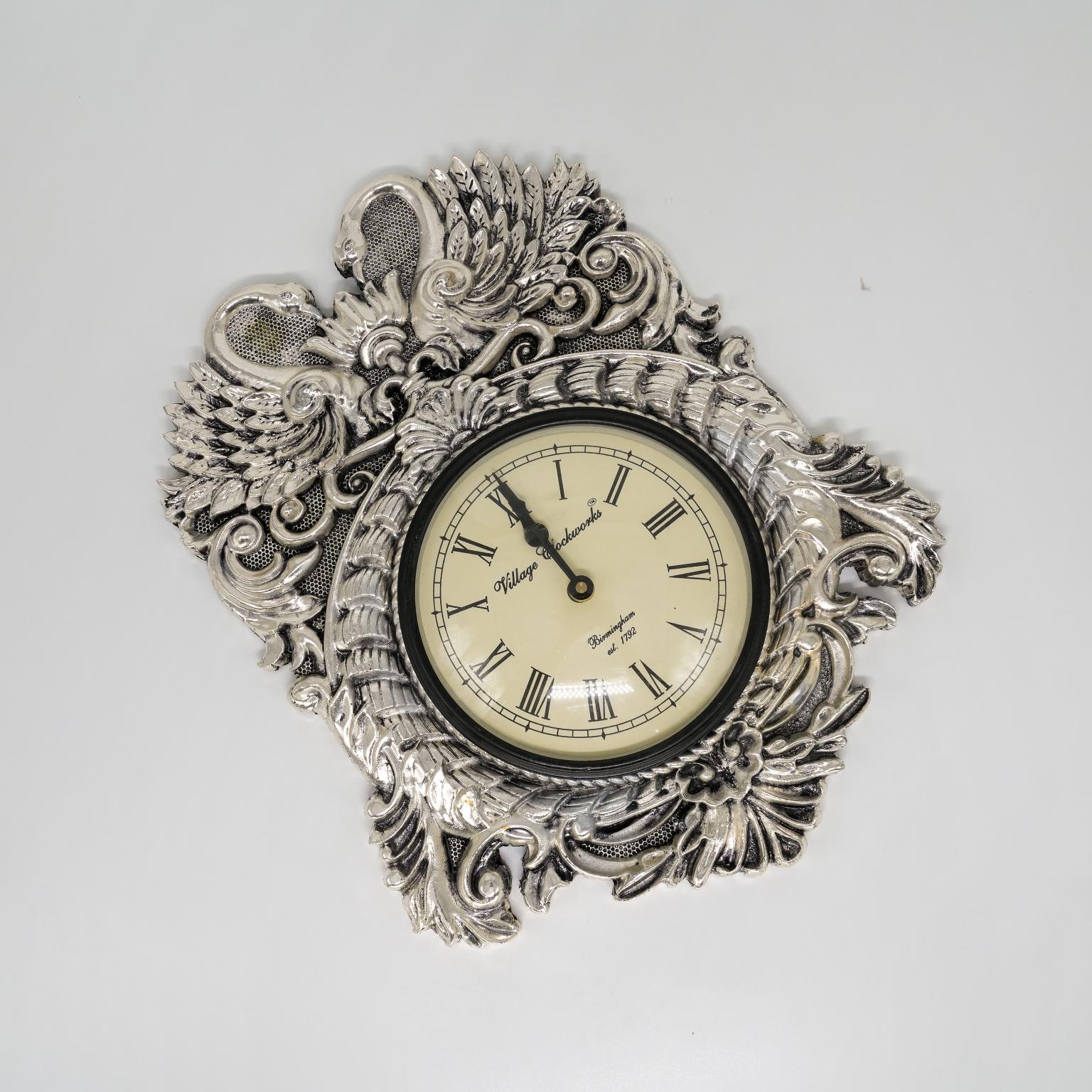 Ved Jewellers - Silver Ornate Clock