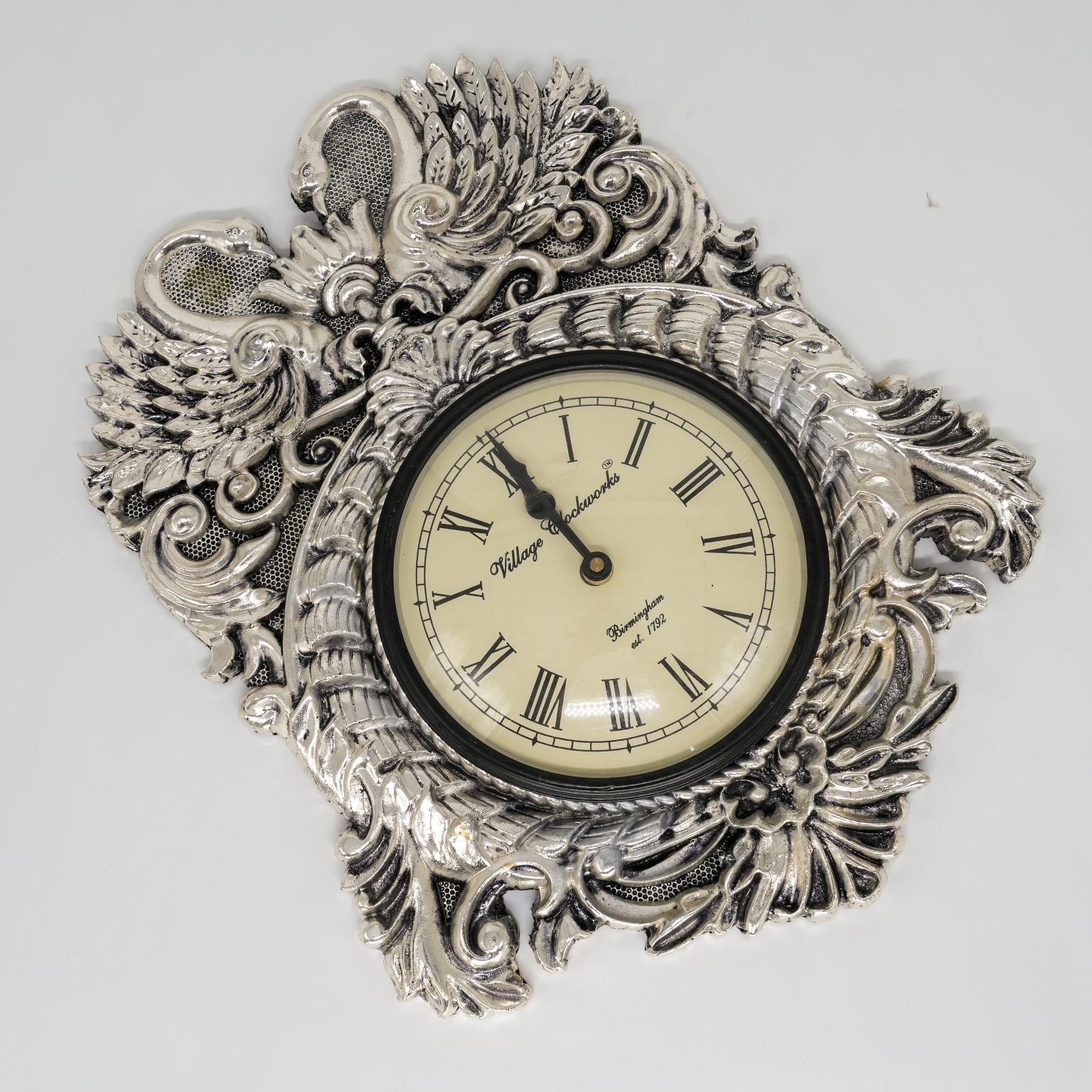 Ved Jewellers - Silver Ornate Clock
