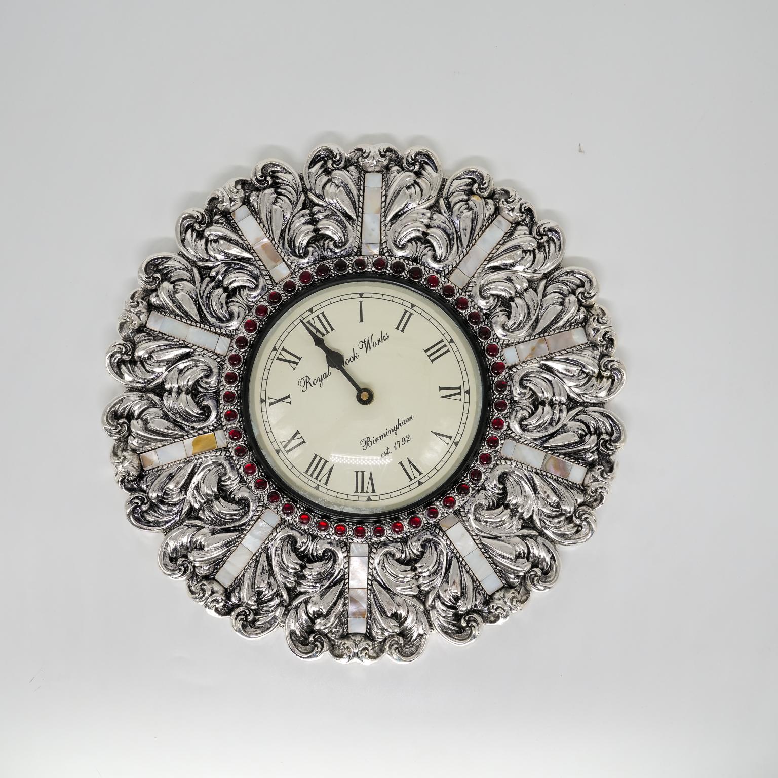 Ved Jewellers - Silver Ornate Clock