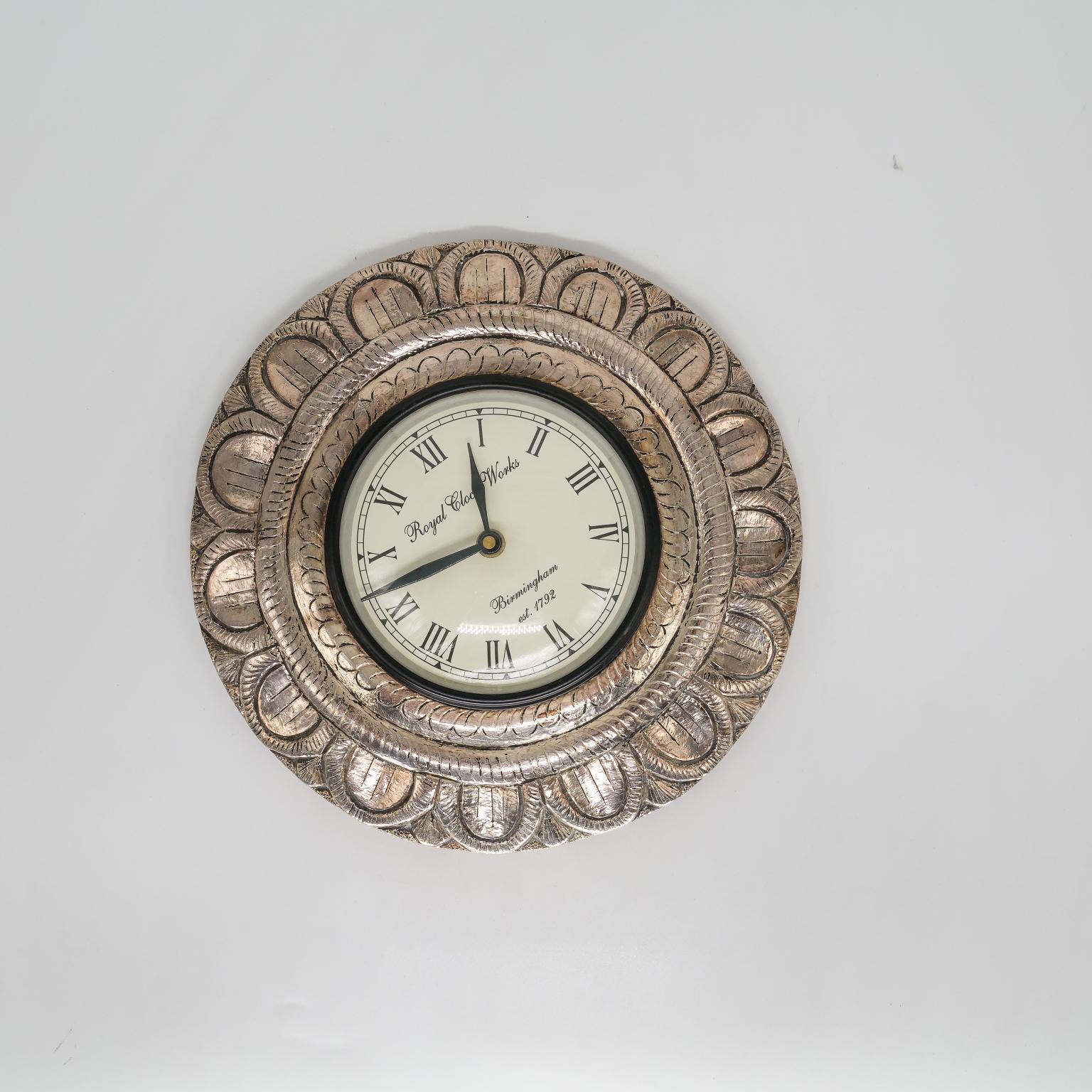 Ved Jewellers - Silver Ornate Clock
