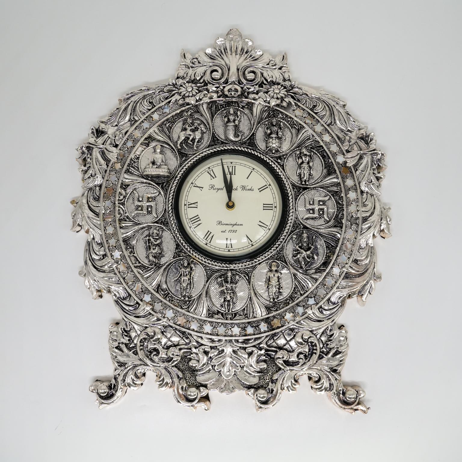Ved Jewellers - Silver Royal Clock