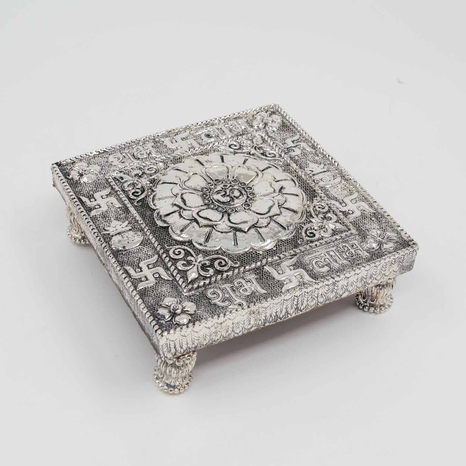 Ved Jewellers - Silver Swastik Chauki