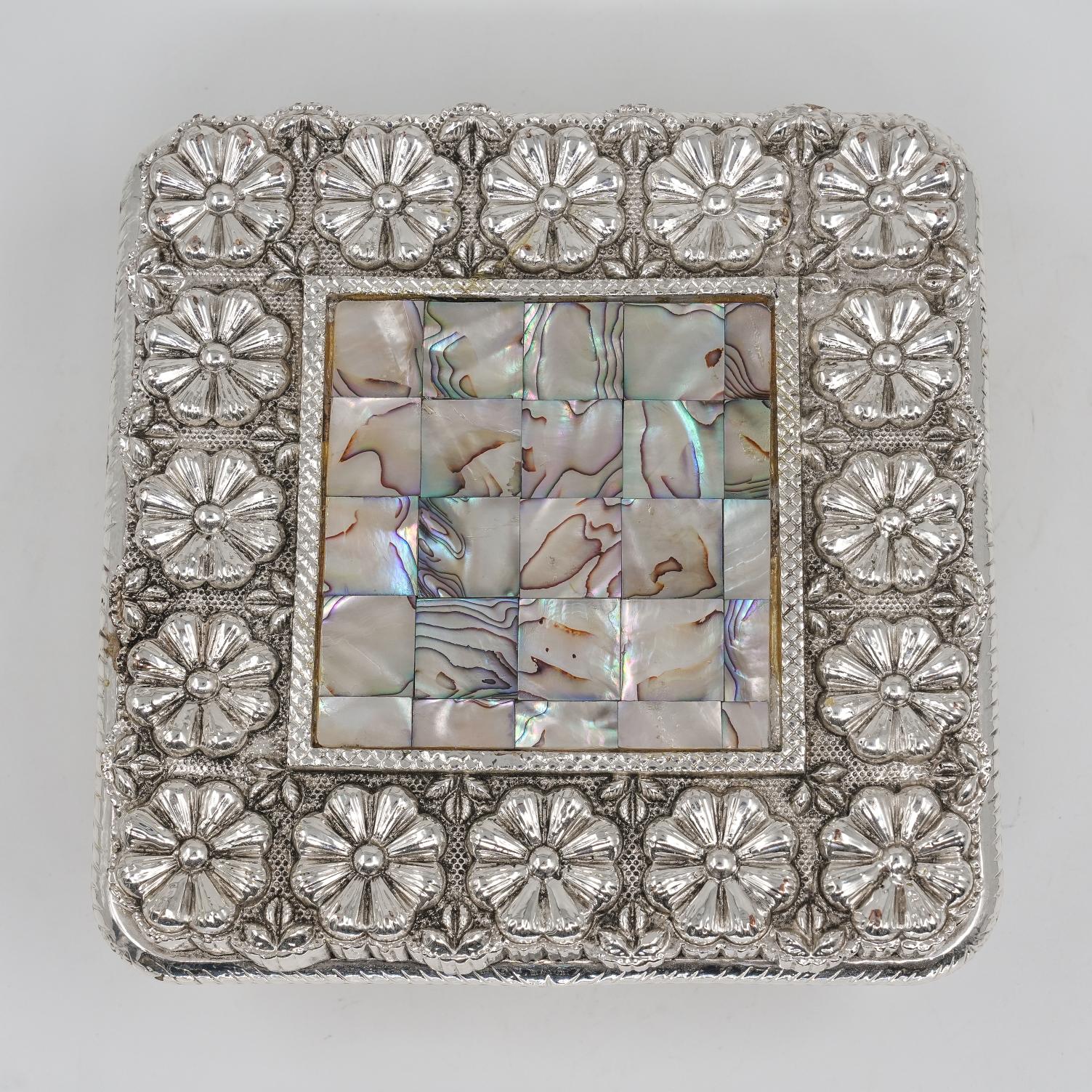 Ved Jewellers - Silver Abalone Box