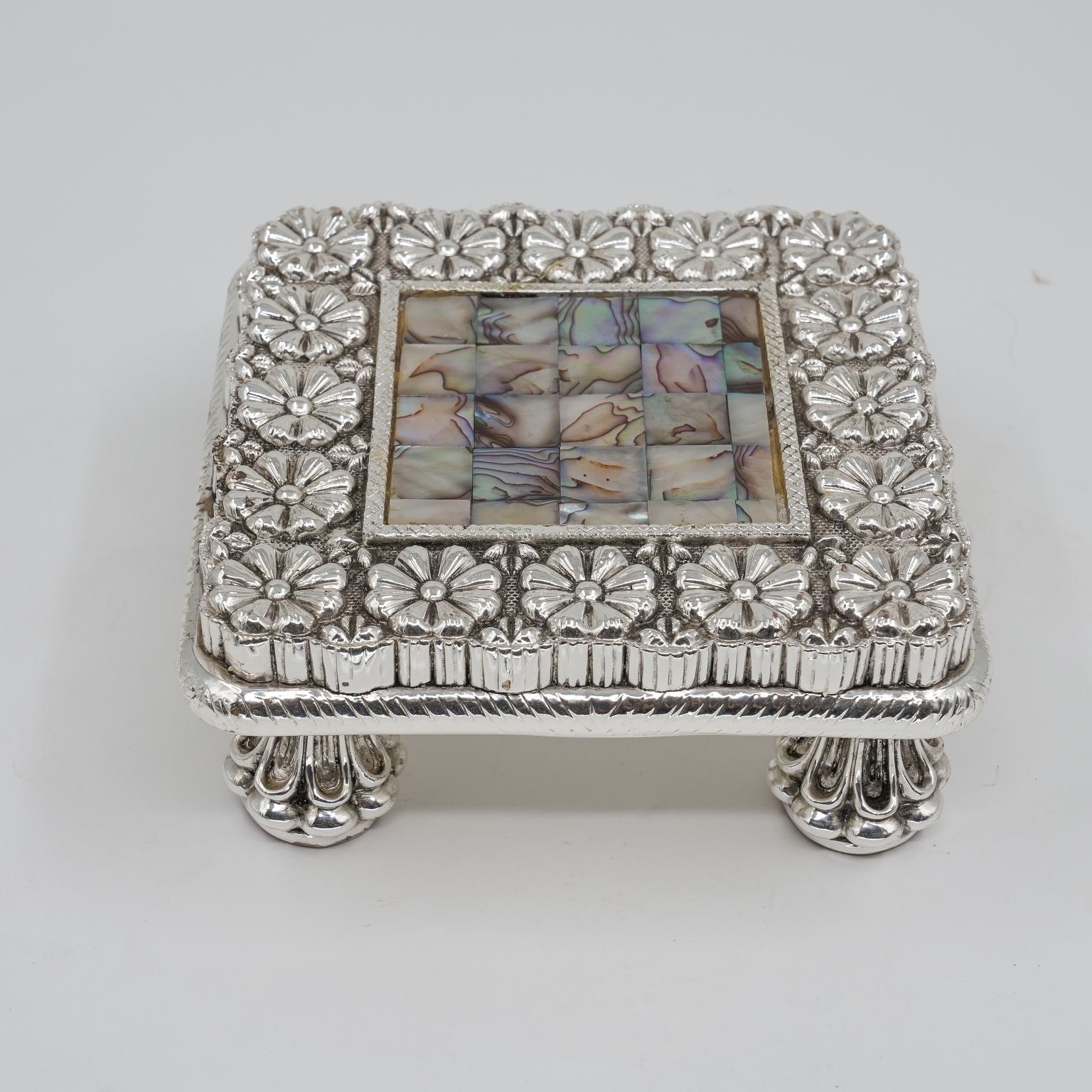Ved Jewellers - Silver Abalone Box
