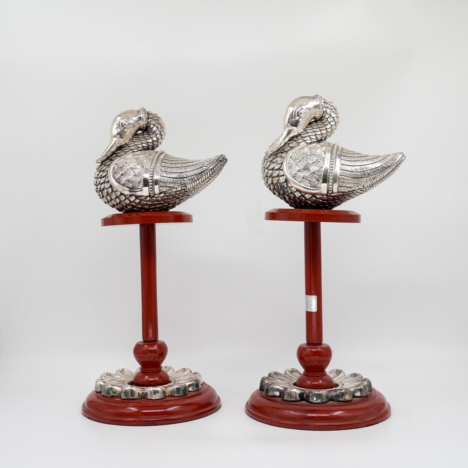 Ved Jewellers - Silver Duck Showpiece