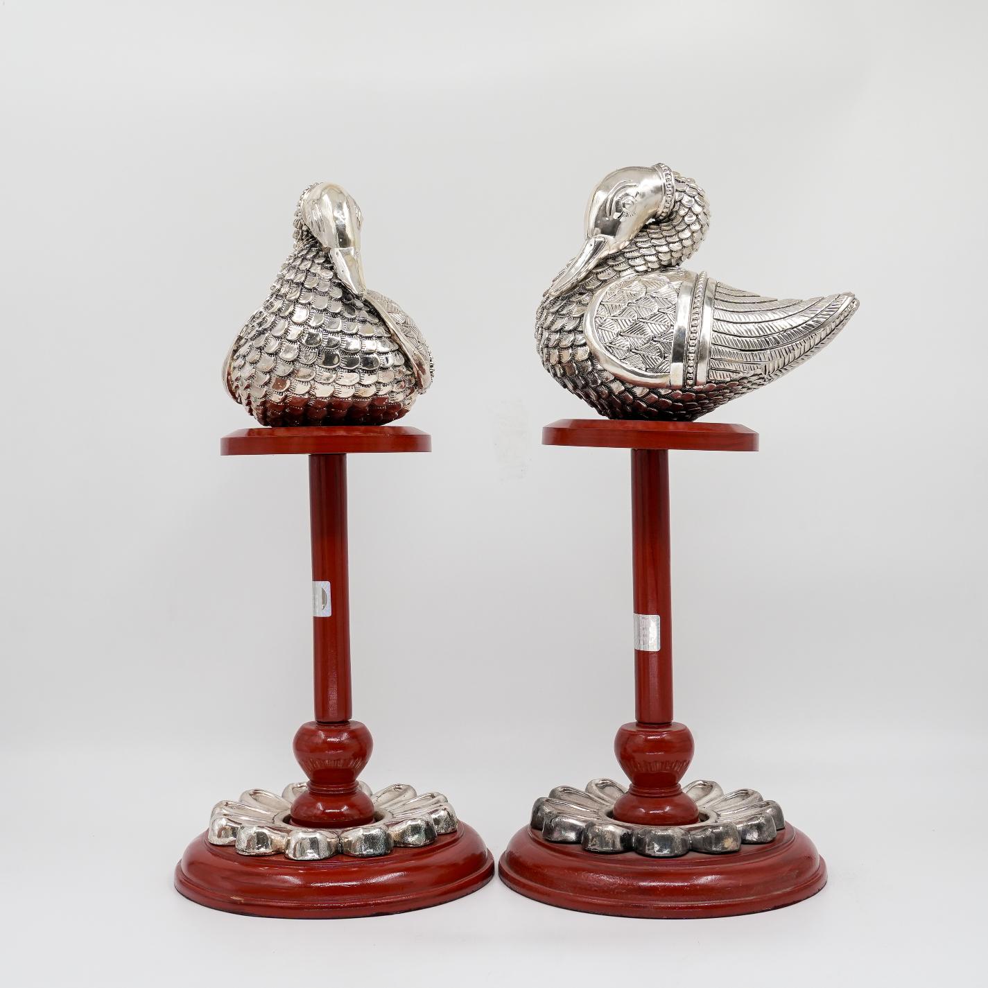 Ved Jewellers - Silver Duck Showpiece