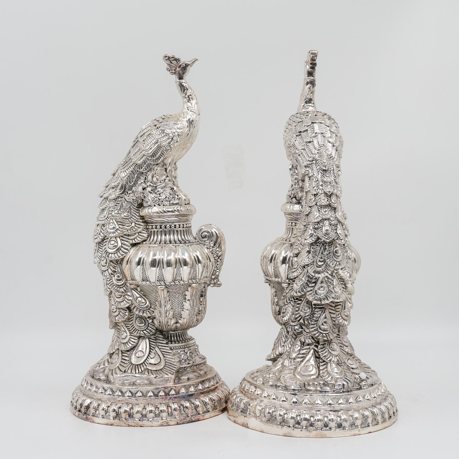 Ved Jewellers - Silver Peacock Urli