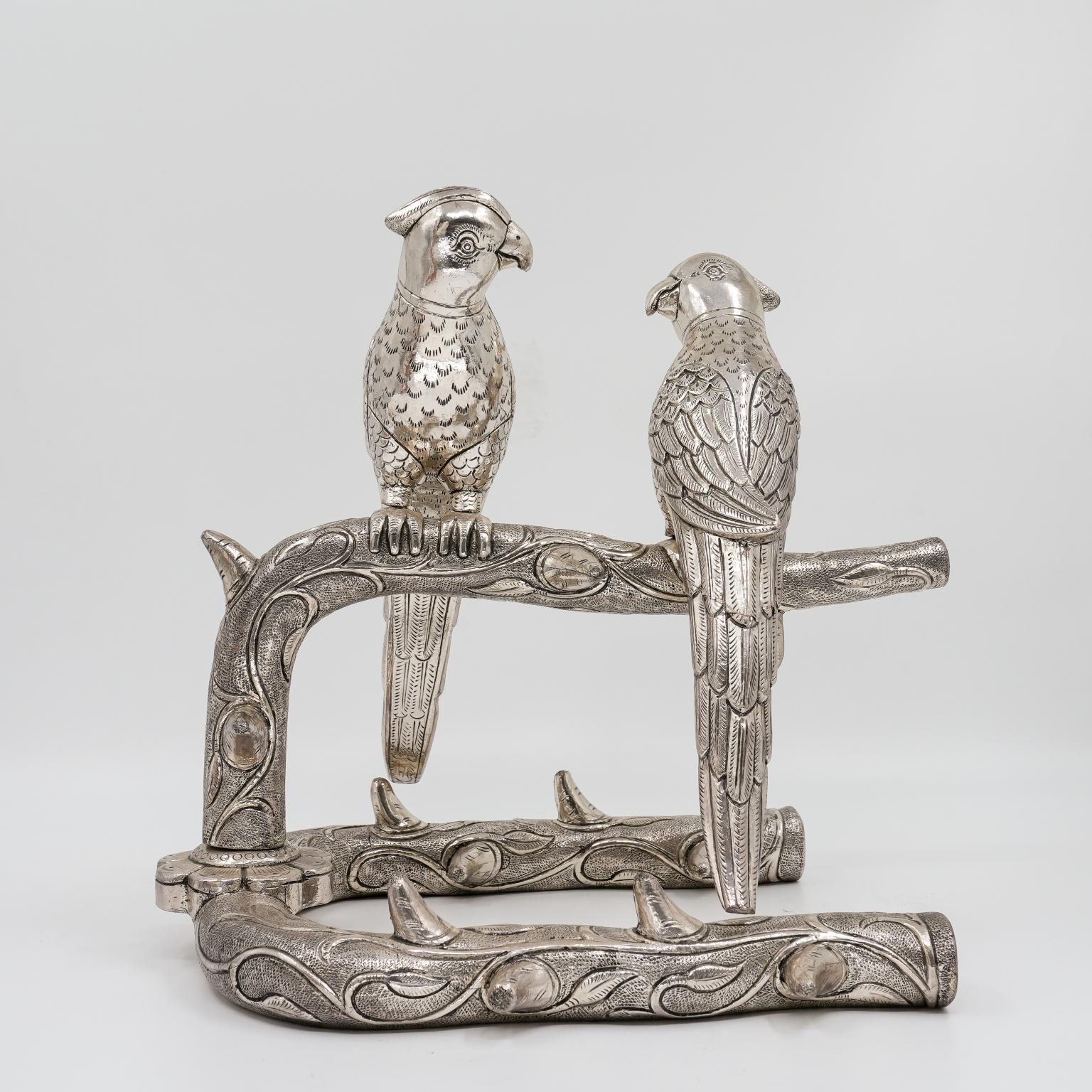 Ved Jewellers - Silver Parrot Showpiece