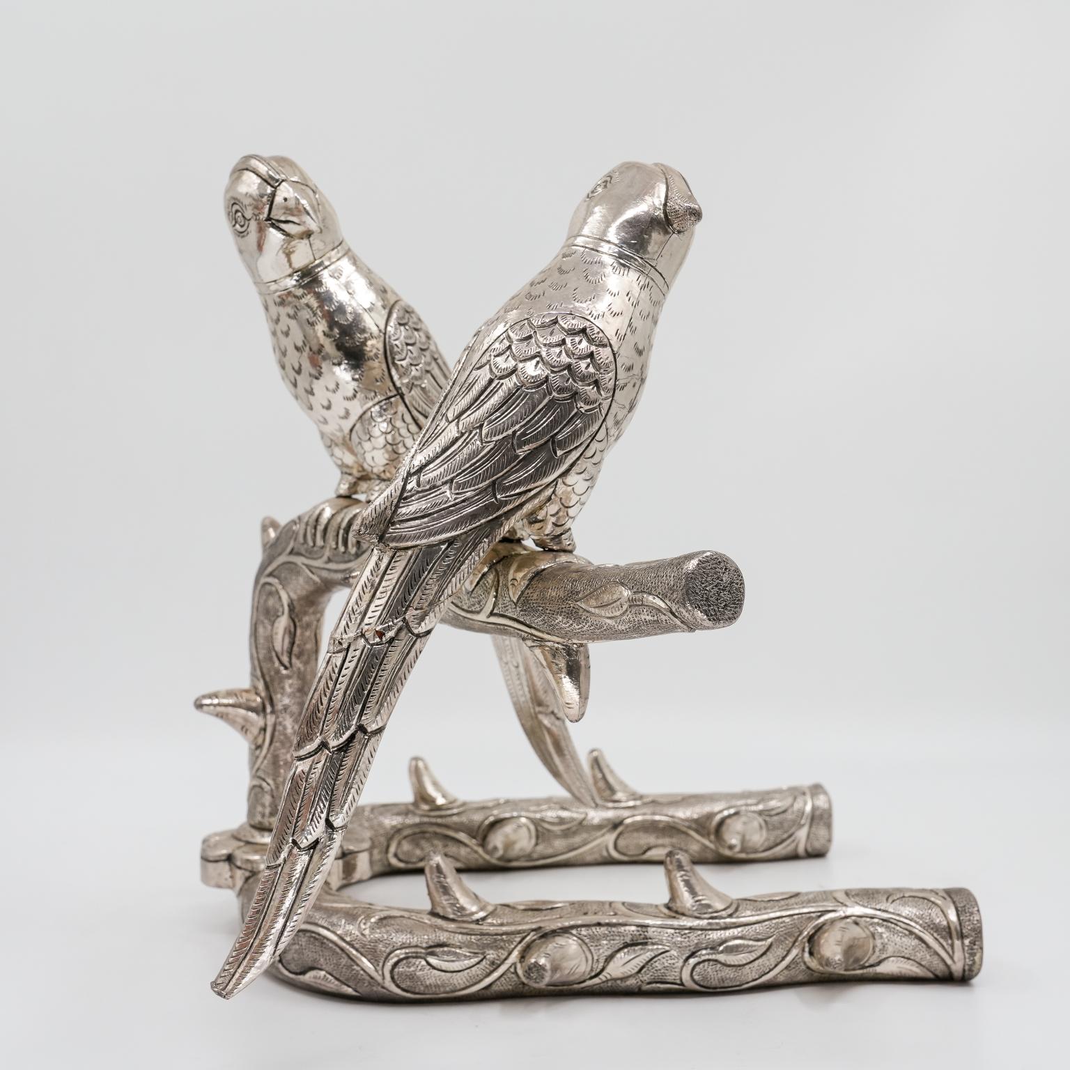 Ved Jewellers - Silver Parrot Showpiece