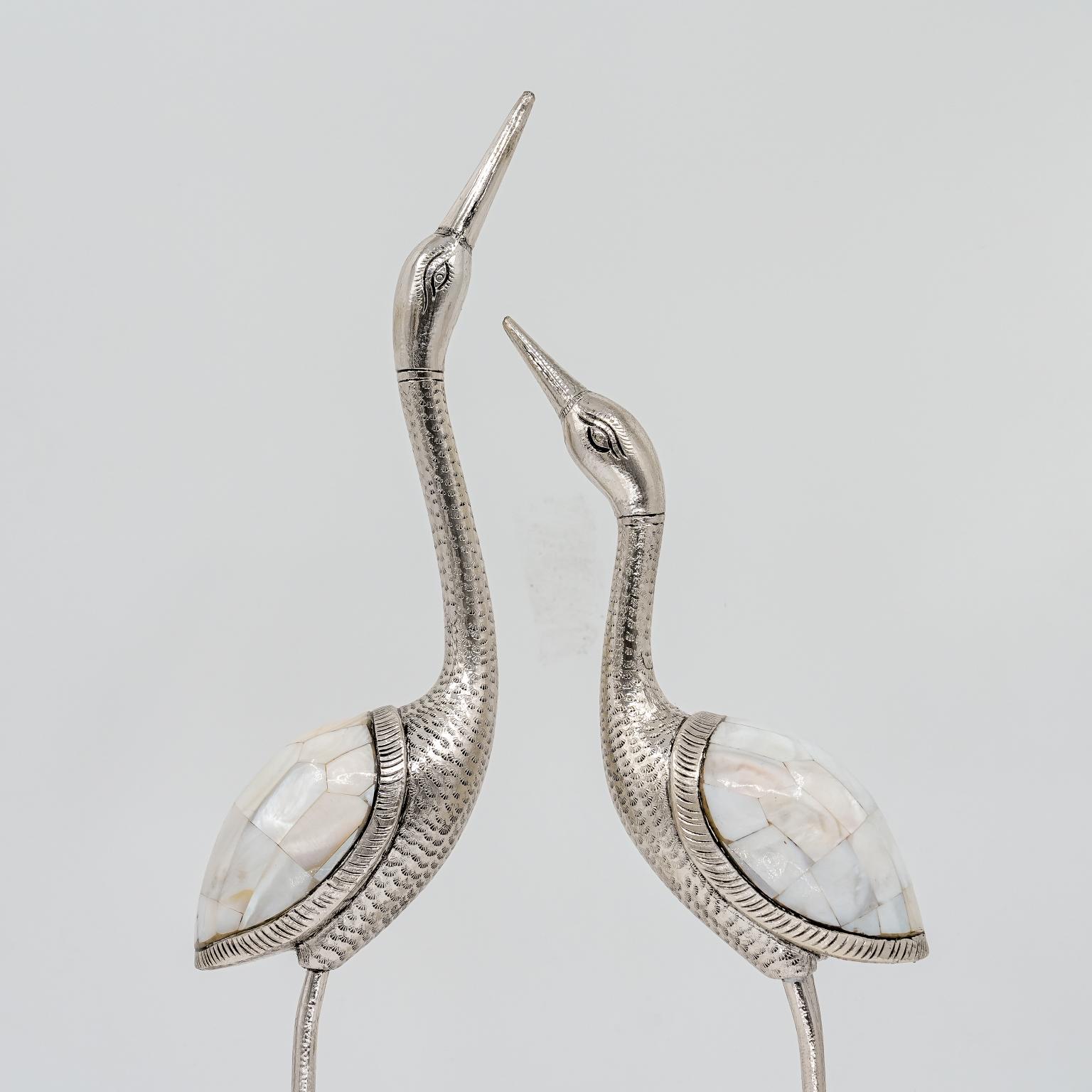 Silver Crane Showpiece
