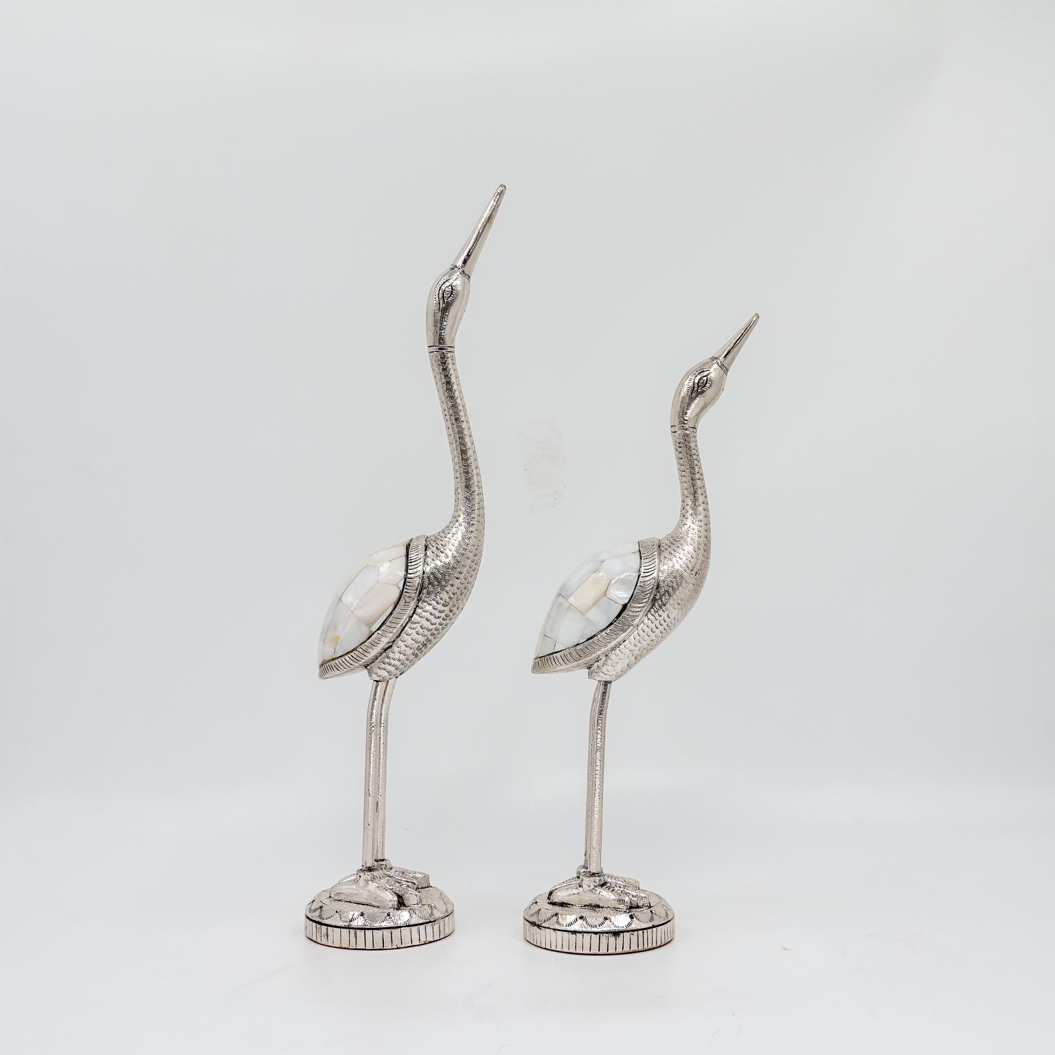 Silver Crane Showpiece