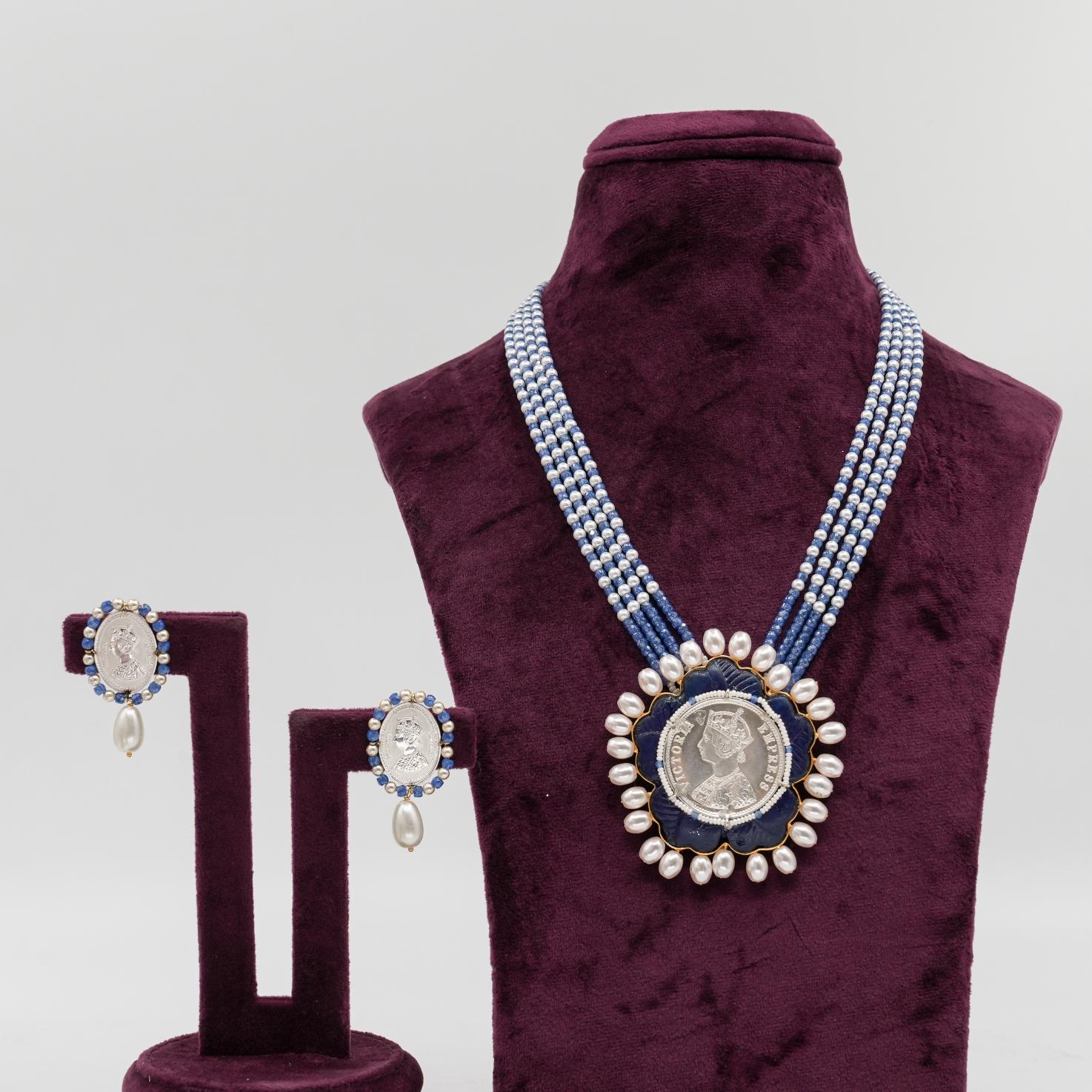 Ved Jewellers - Pearl Coin Necklace Set
