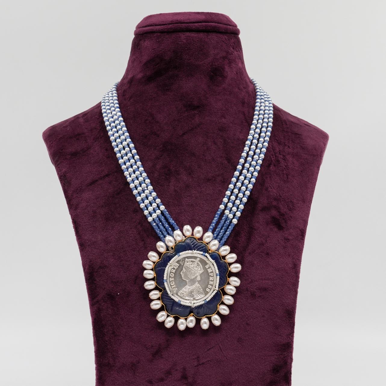 Ved Jewellers - Pearl Coin Necklace Set