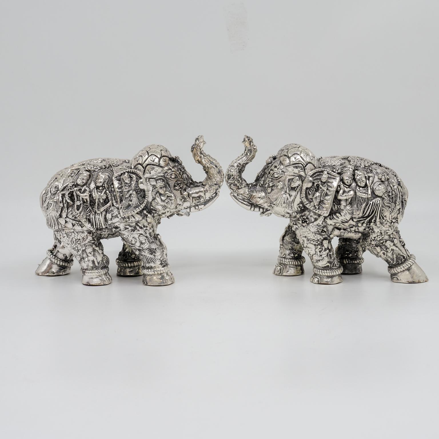 Ved Jewellers - Silver Elephant Showpiece