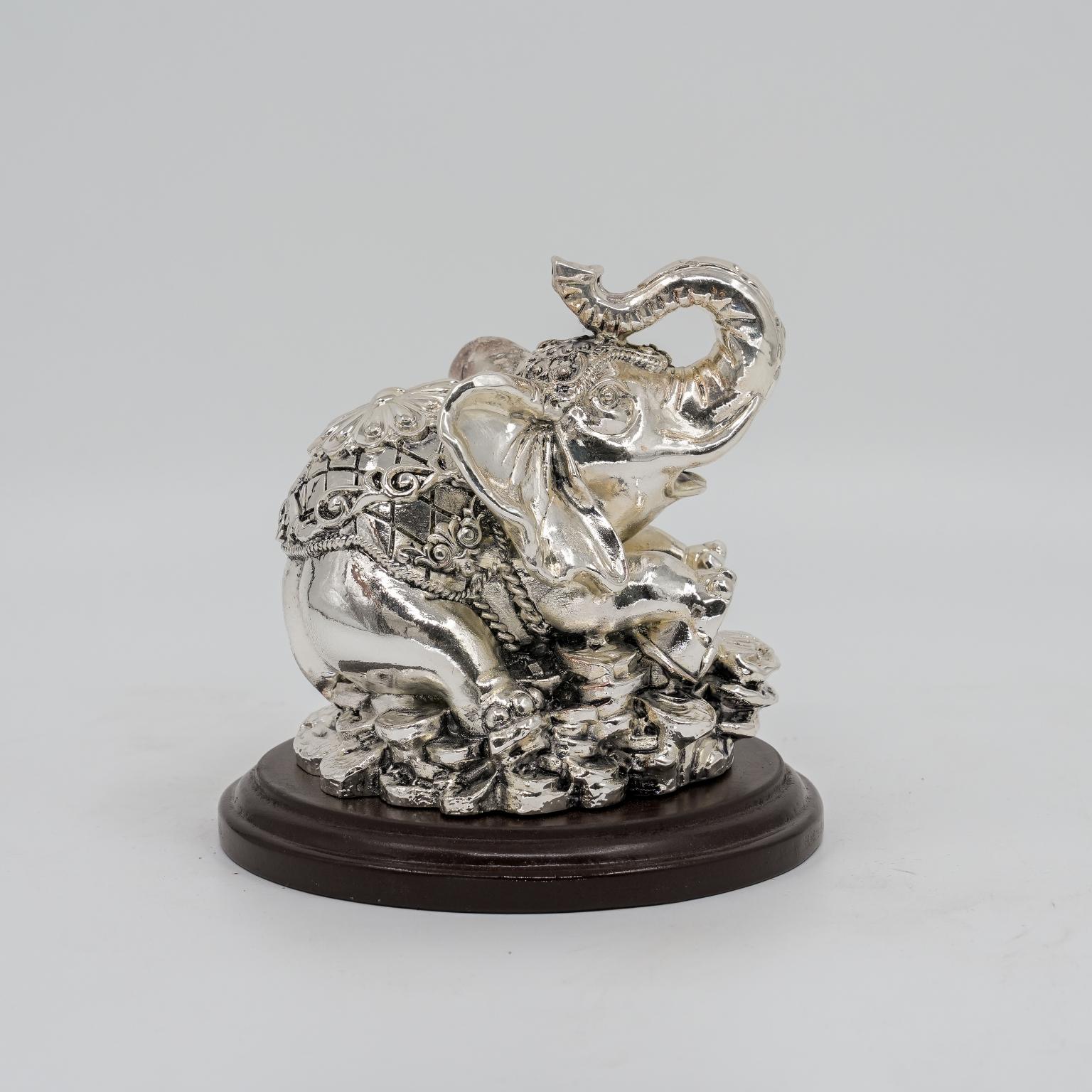Ved Jewellers - Silver Elephant Showpiece