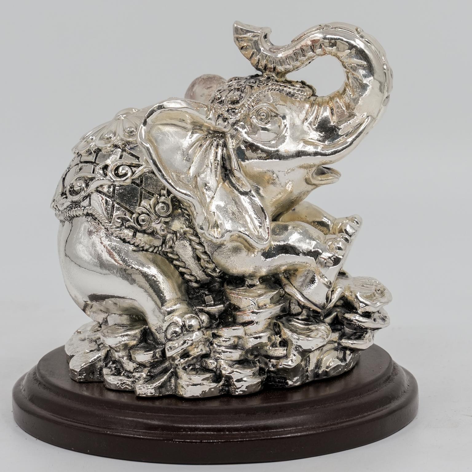Ved Jewellers - Silver Elephant Showpiece