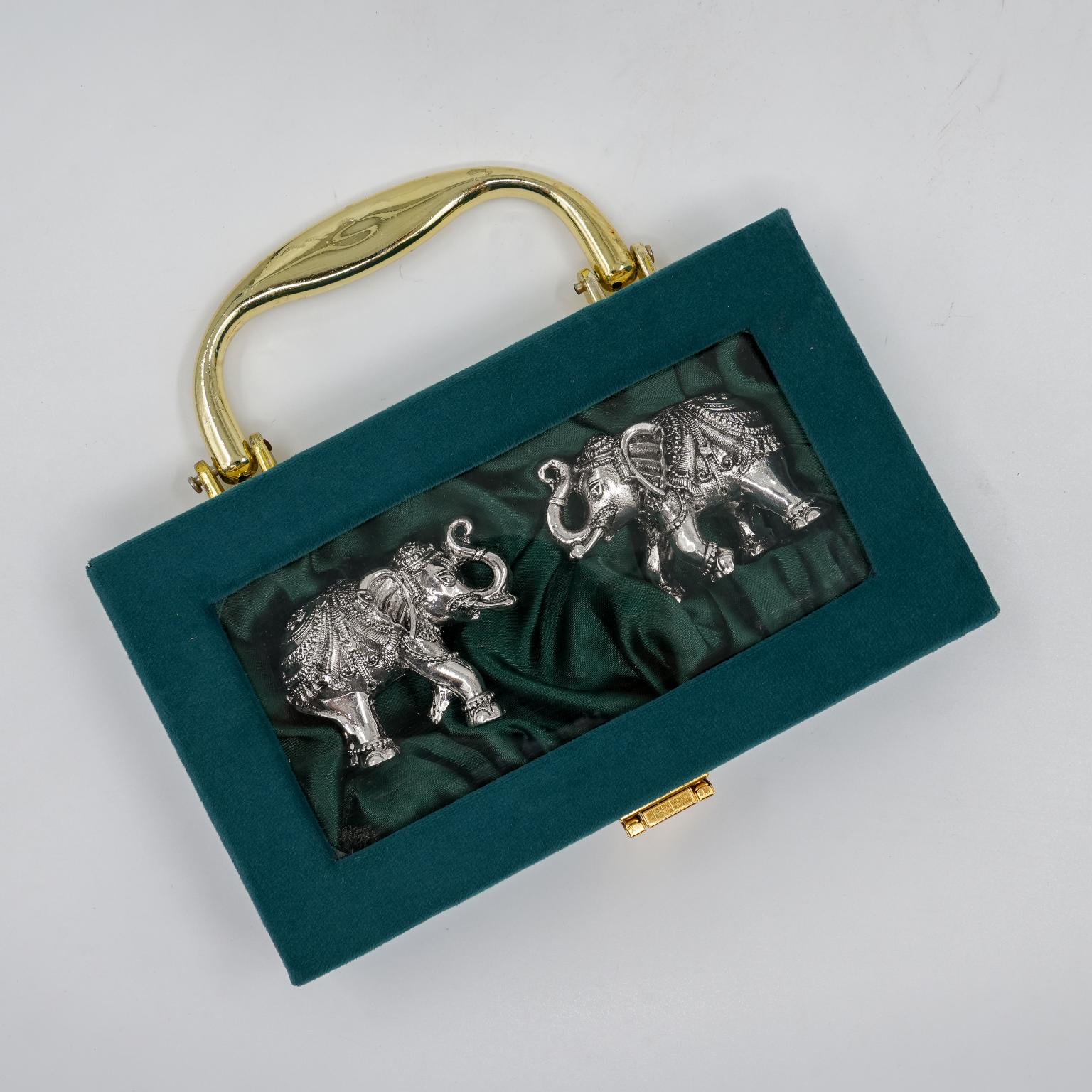 Ved Jewellers - Silver Elephant Showpiece