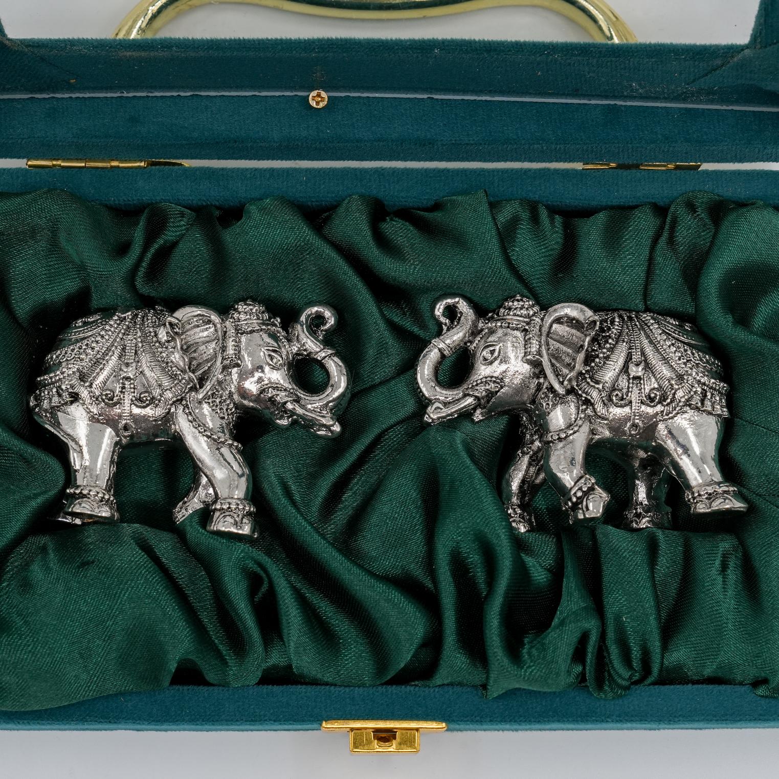 Silver Elephant Showpiece