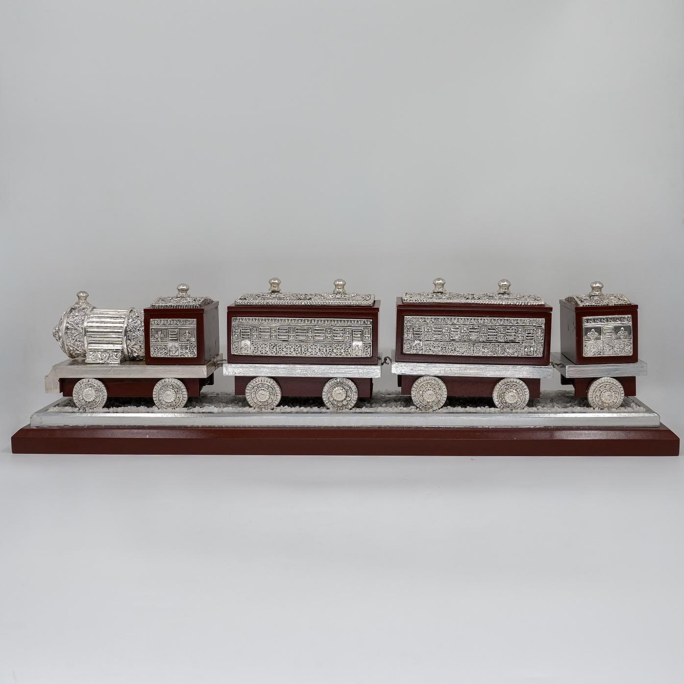 Ved Jewellers - Silver Train Showpiece
