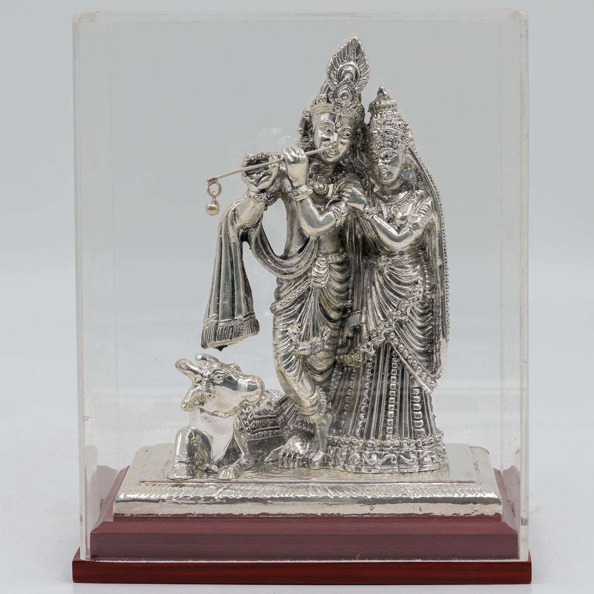 Silver Krishna Idol