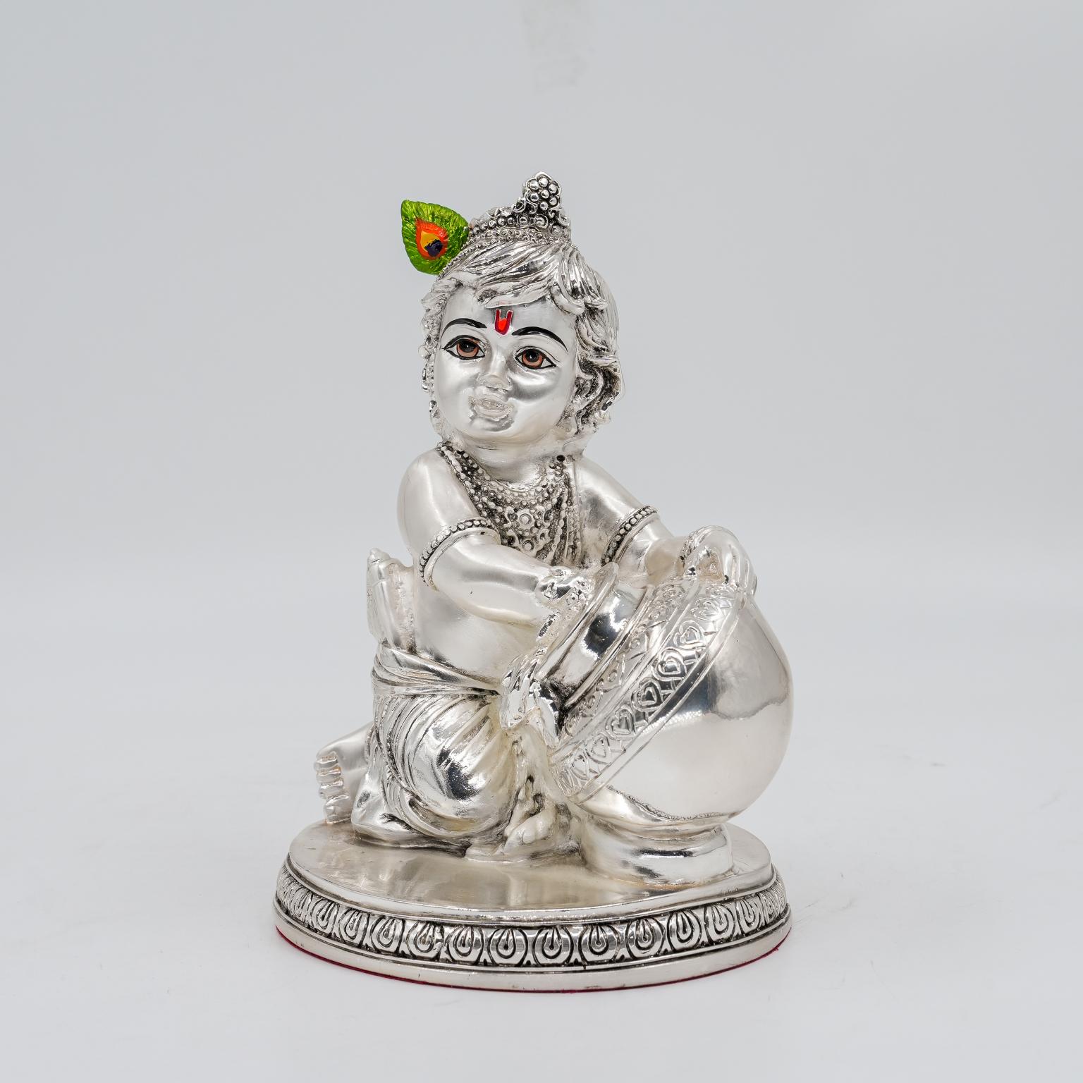 Ved Jewellers - Silver Krishna Idol