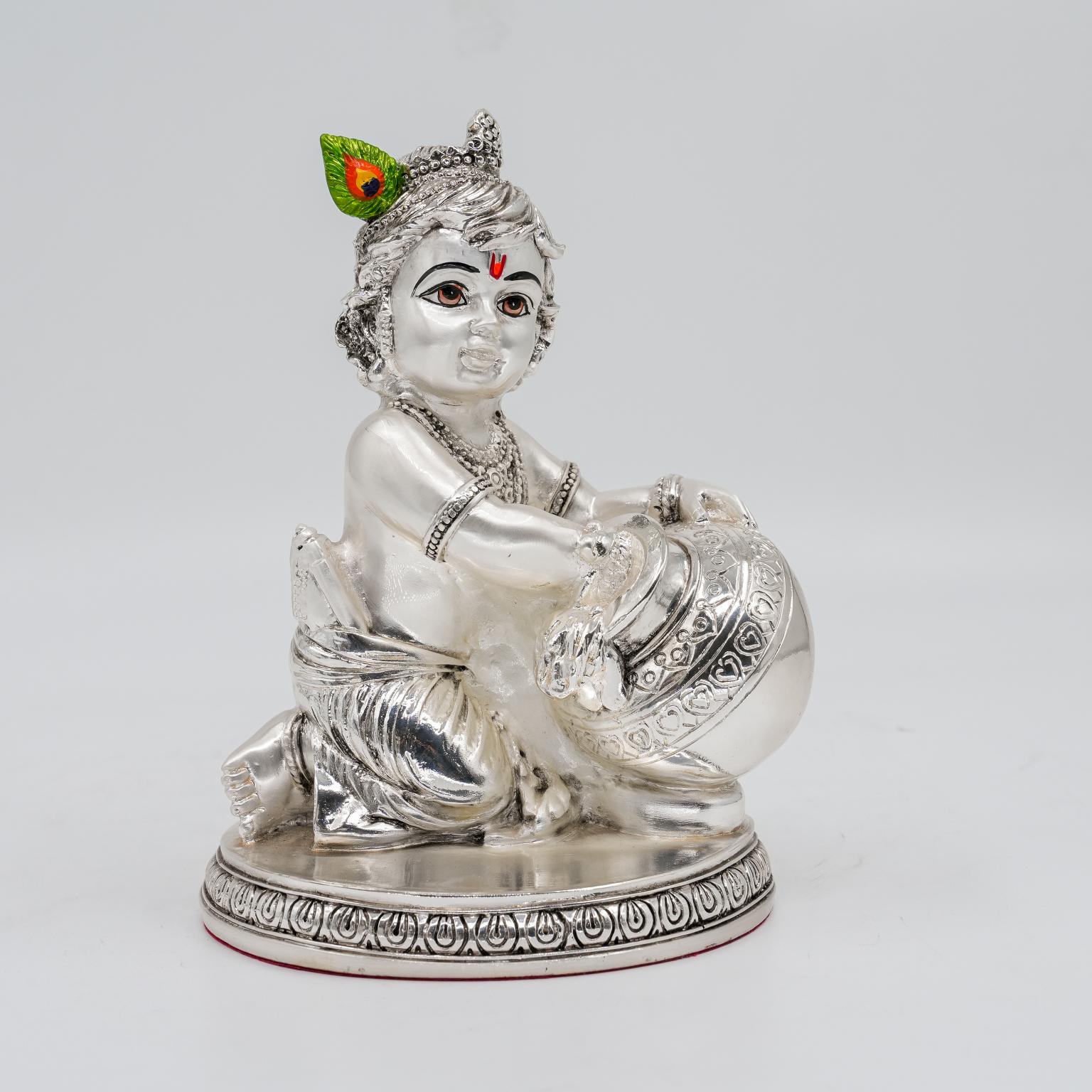 Ved Jewellers - Silver Krishna Idol