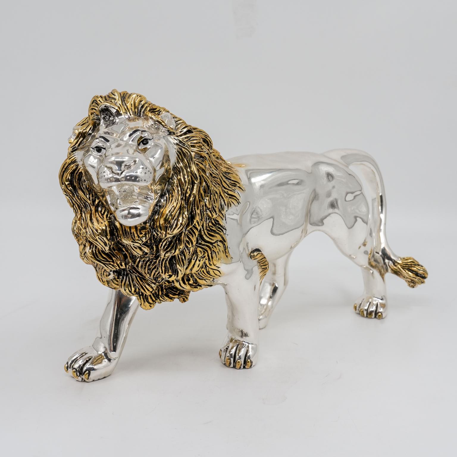 Ved Jewellers - Silver Lion Showpiece