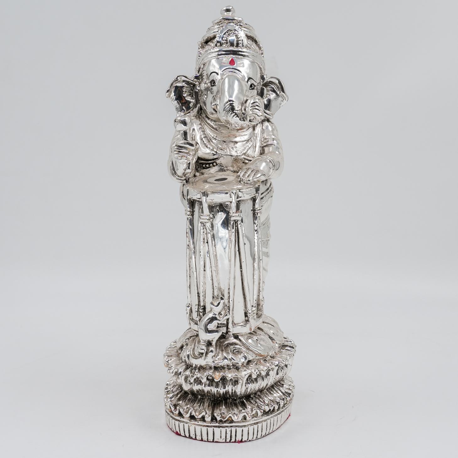 Ved Jewellers - Silver Ganesha Idol