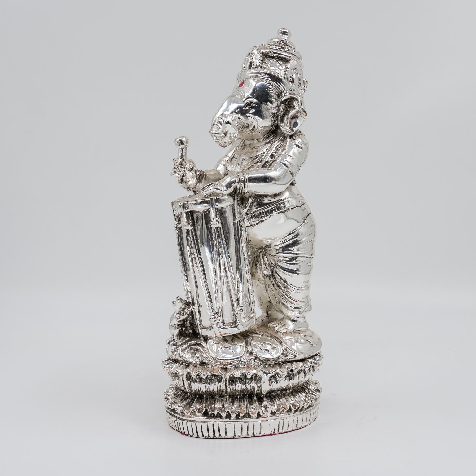 Ved Jewellers - Silver Ganesha Idol