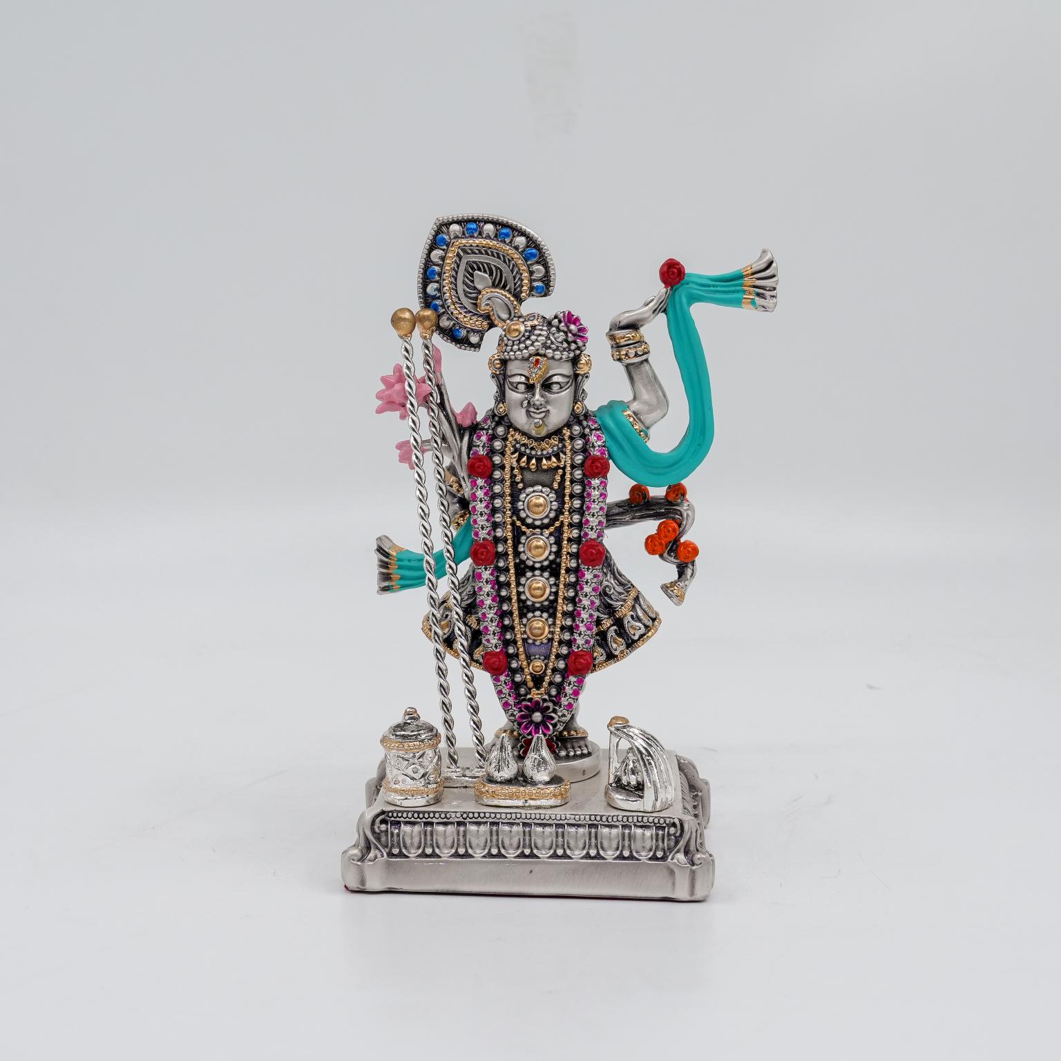 Ved Jewellers - Silver Krishna Idol