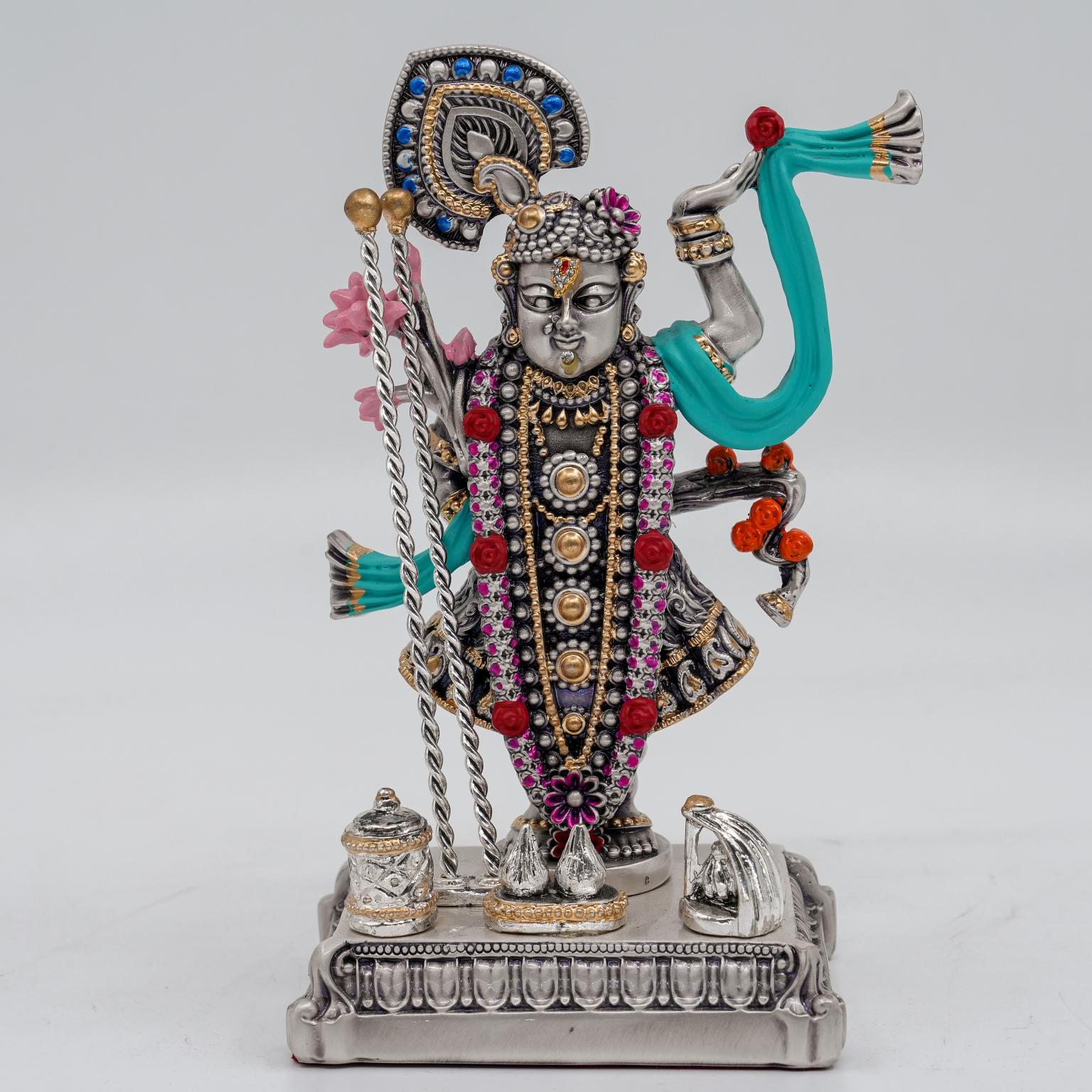 Ved Jewellers - Silver Krishna Idol