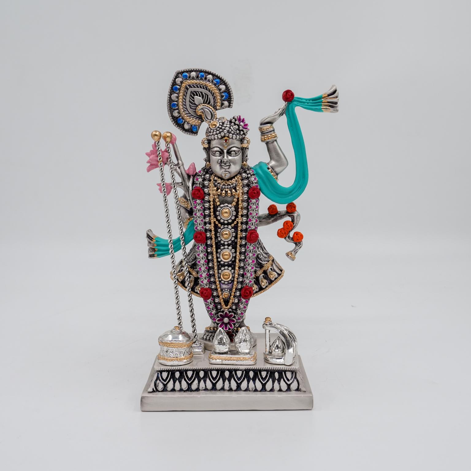 Ved Jewellers - Silver Krishna Idol