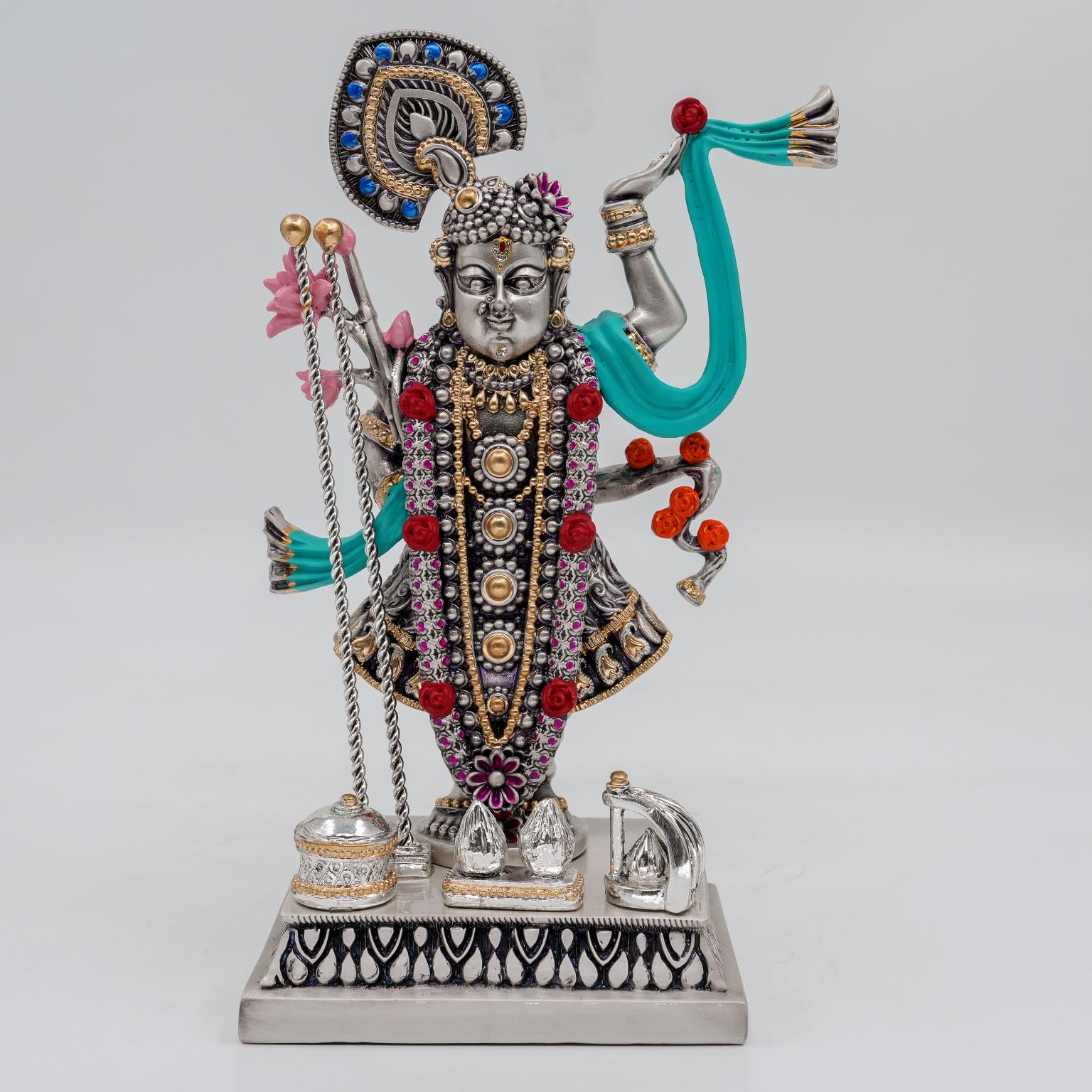 Ved Jewellers - Silver Krishna Idol