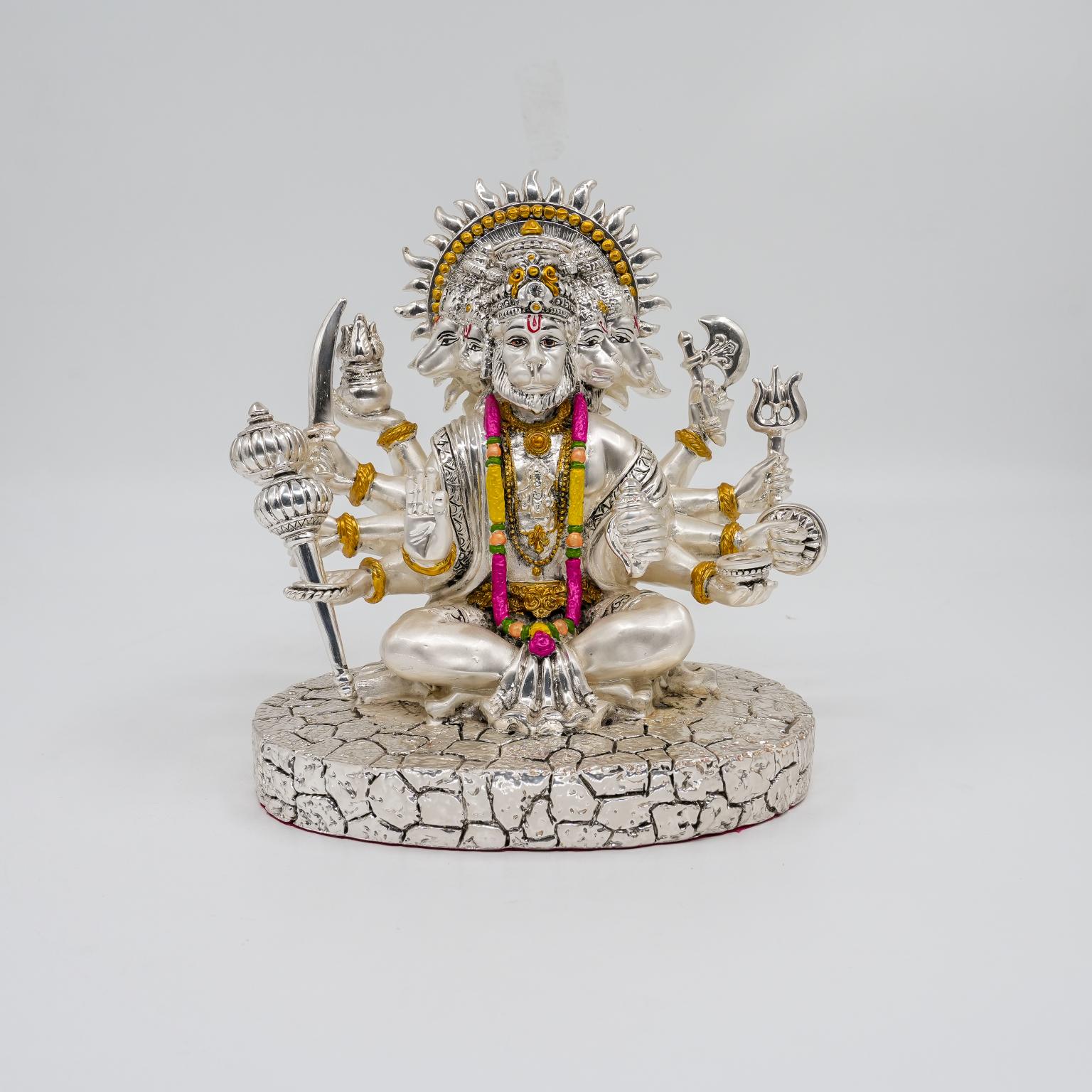 Ved Jewellers - Panchamukhi Hanuman Idol
