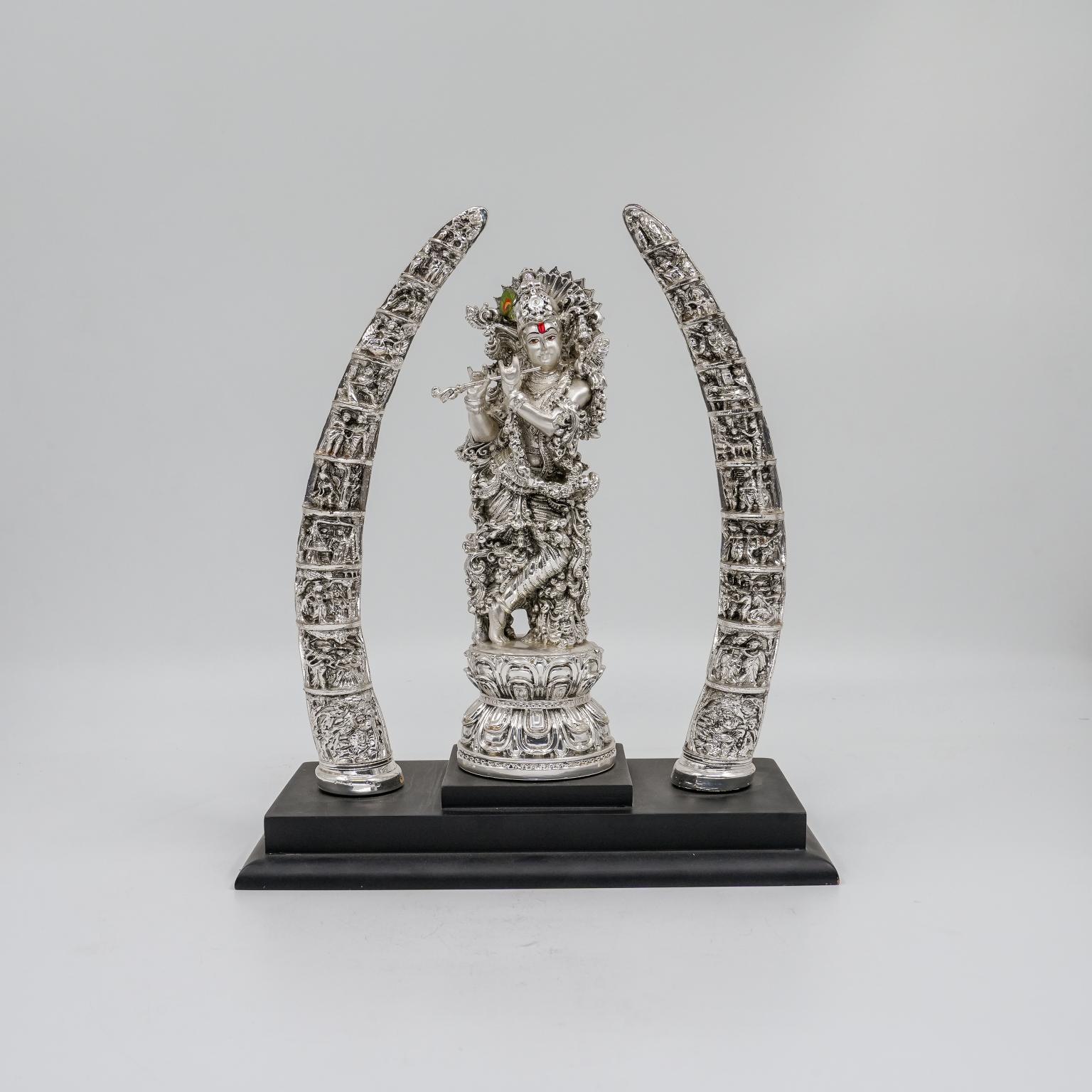 Ved Jewellers - Silver Krishna Idol