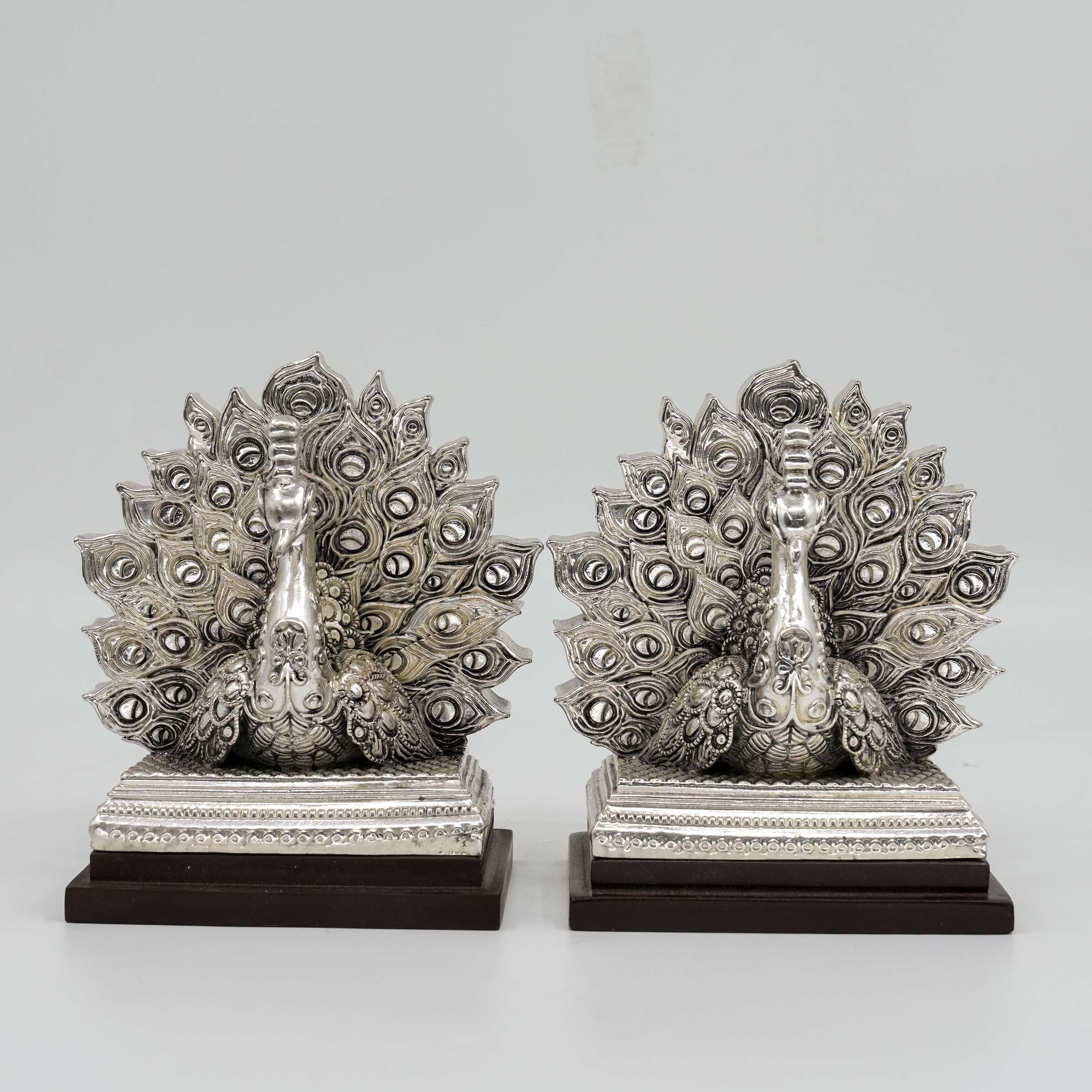 Ved Jewellers - Silver Peacock Stand