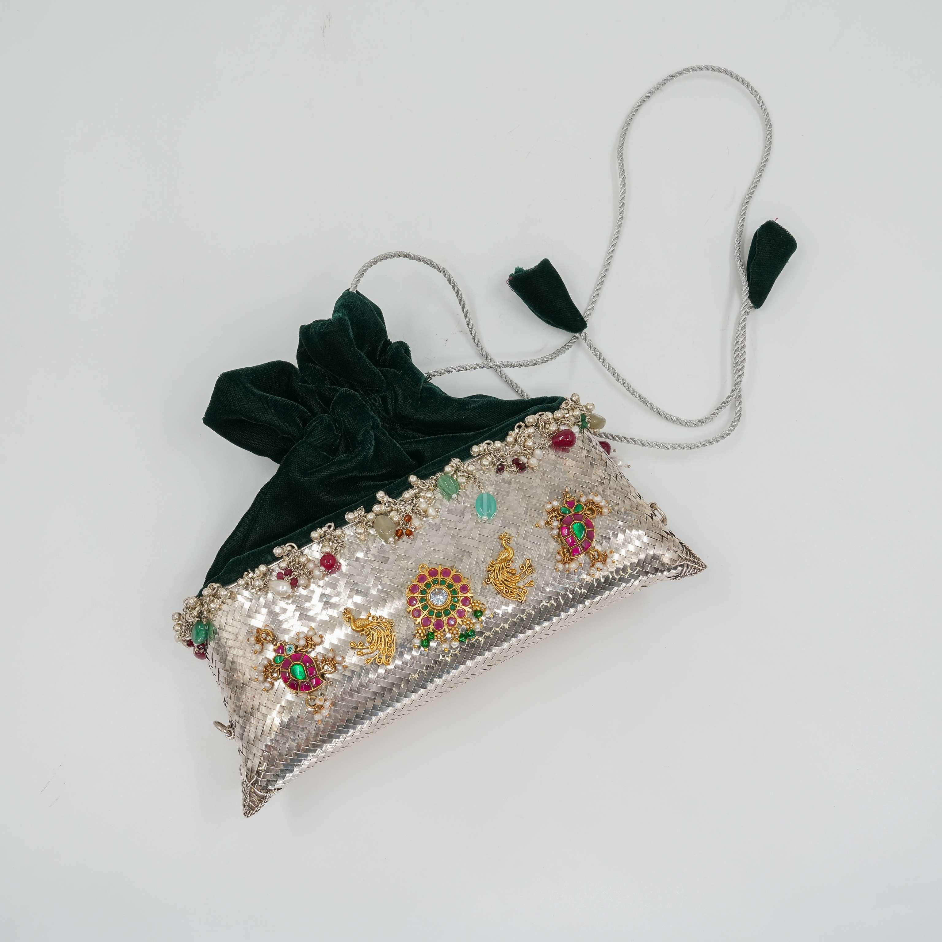 Ved Jewellers - Silver Peacock Purses