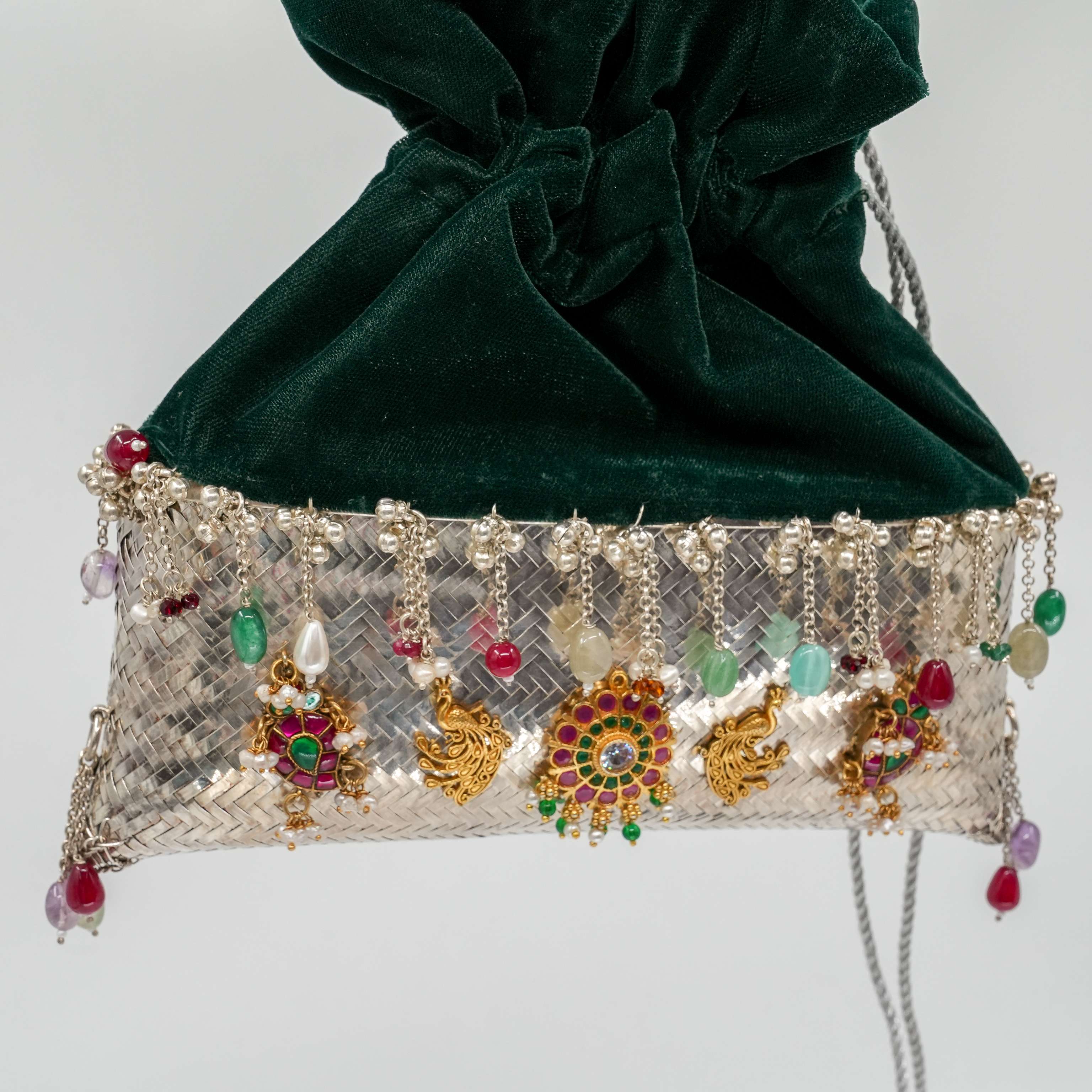 Ved Jewellers - Silver Peacock Purses