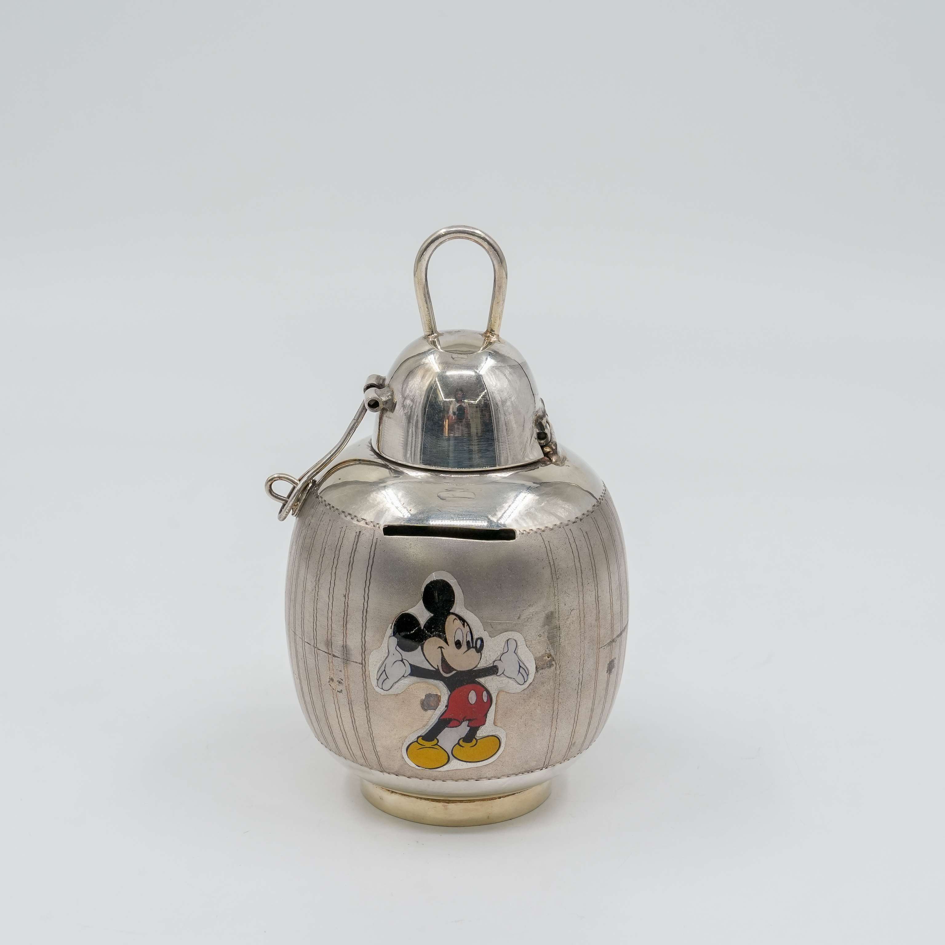 Ved Jewellers - Silver Mickey Coin Bank