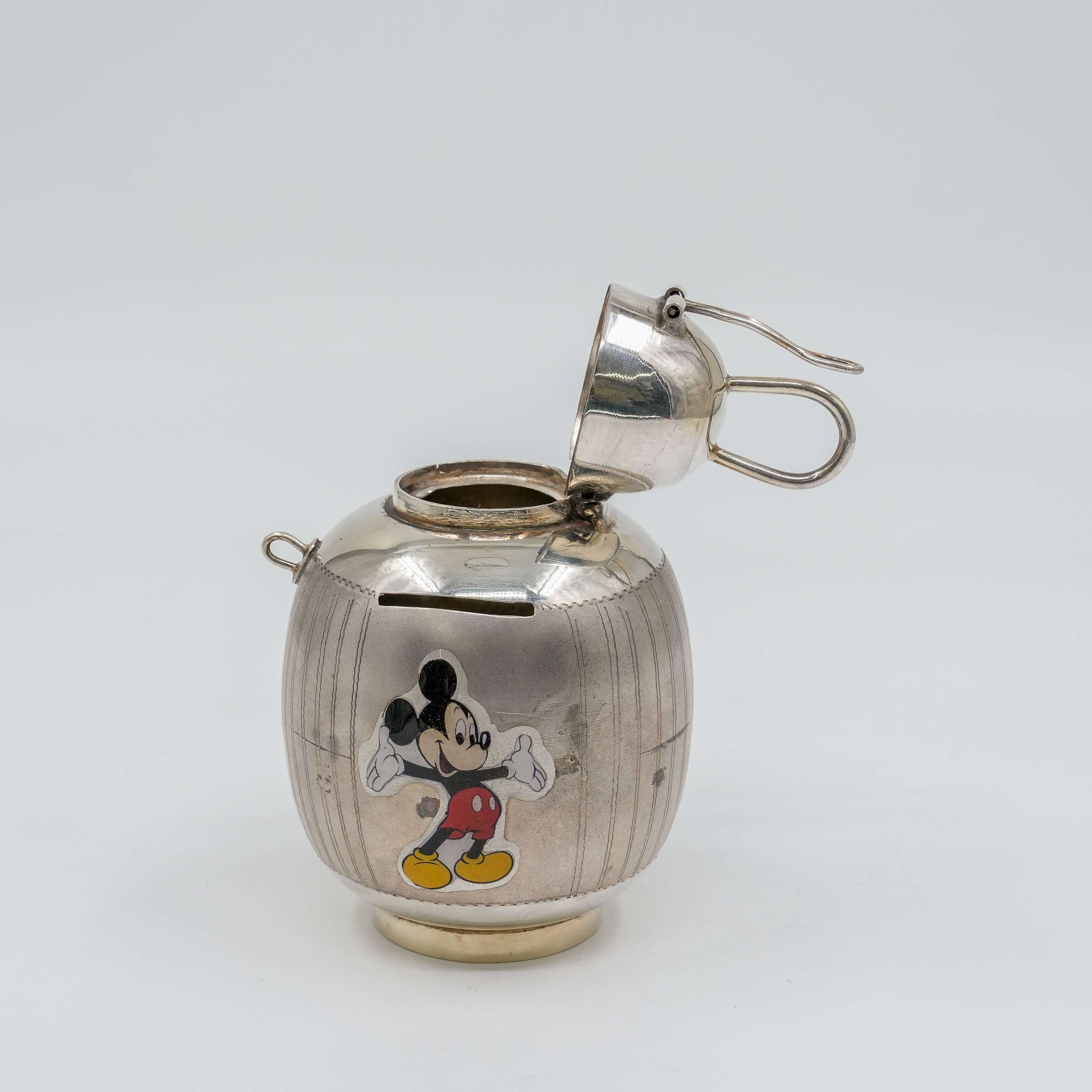 Ved Jewellers - Silver Mickey Coin Bank