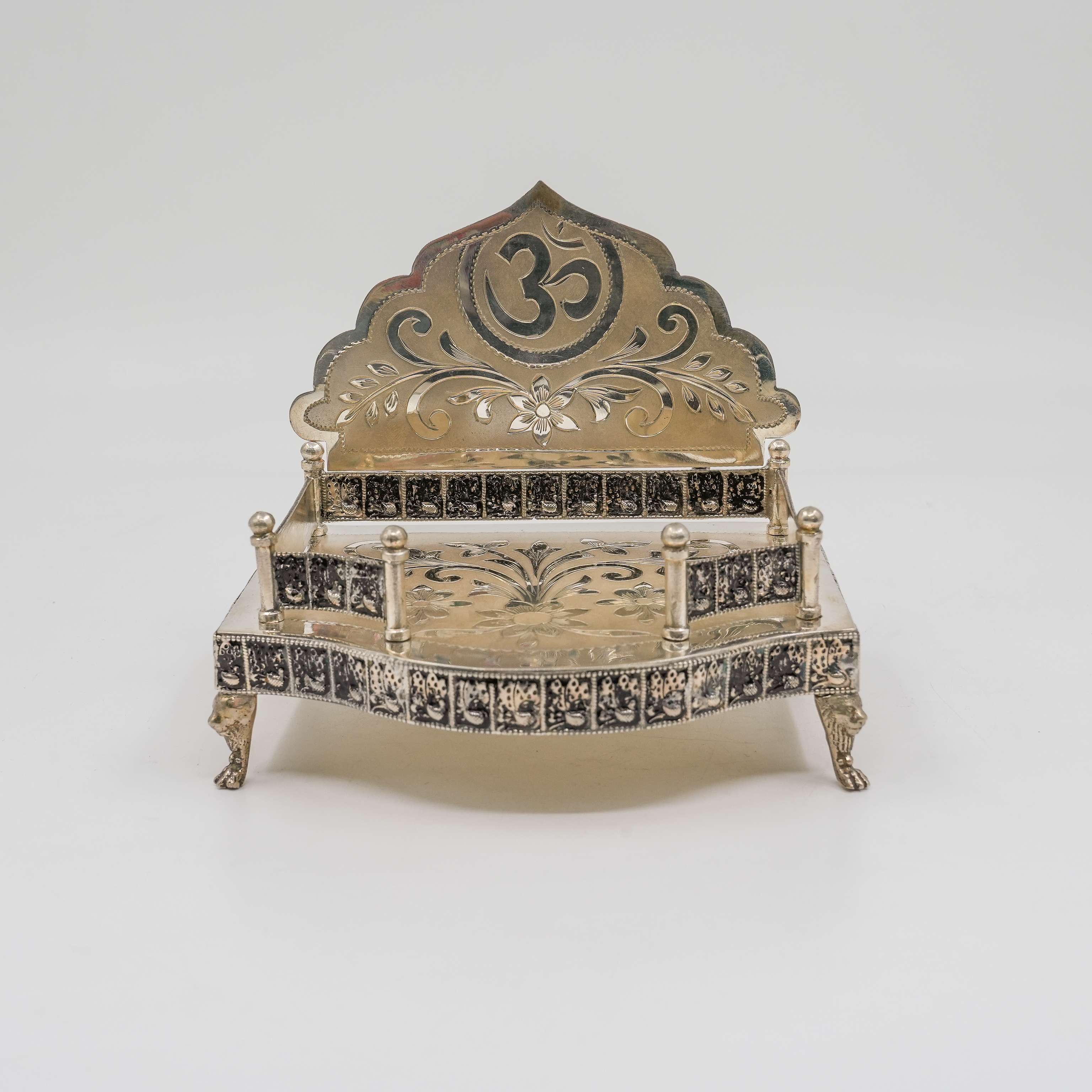 Ved Jewellers - Silver Om Singhasan
